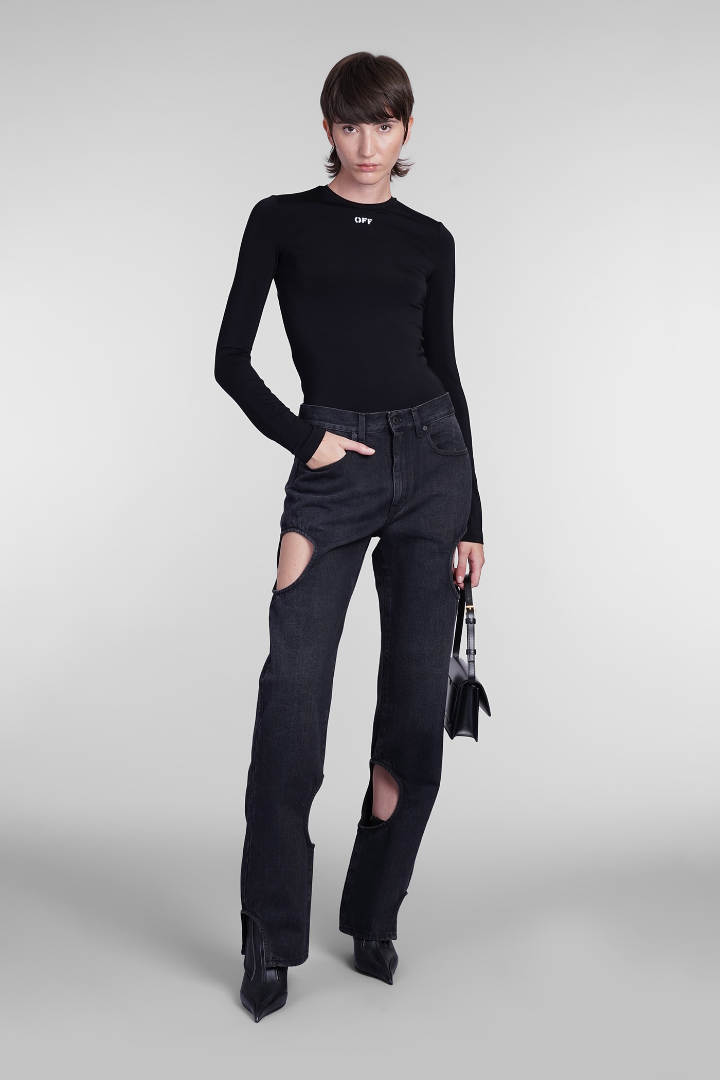 Shop Off-white Topwear In Black Viscose