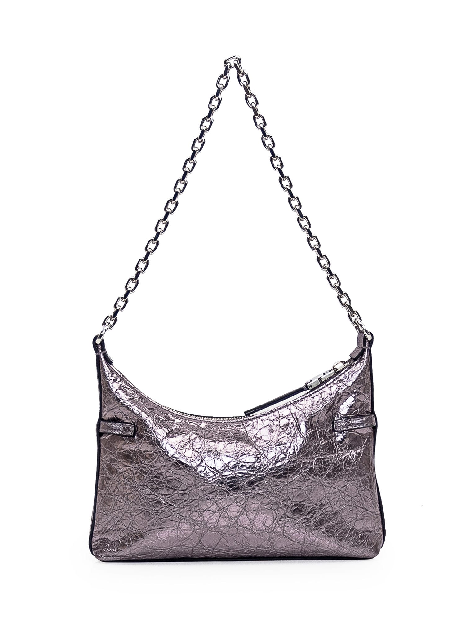 Shop Givenchy Voyou Party Bag In Silver Grey