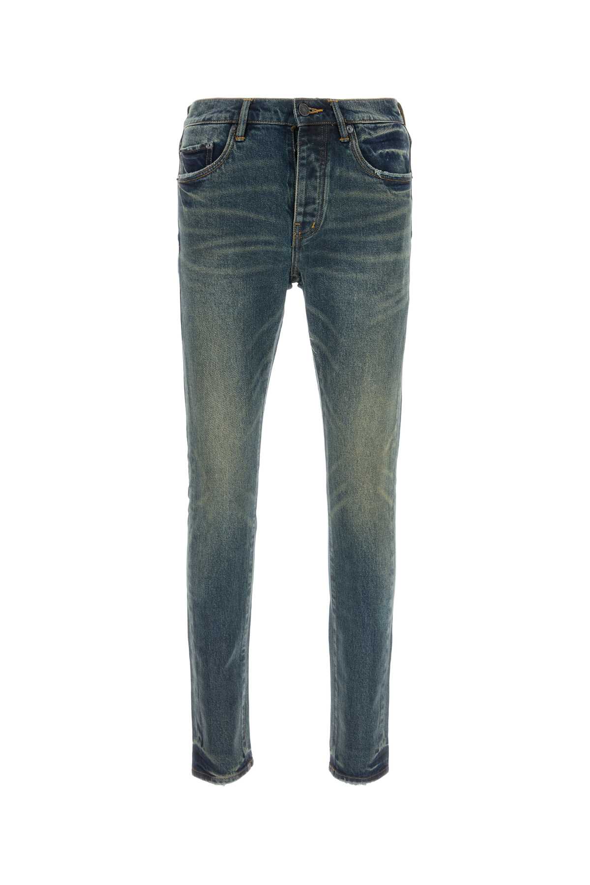 Shop Purple Brand Stretch Denim Jeans In Dkindigo