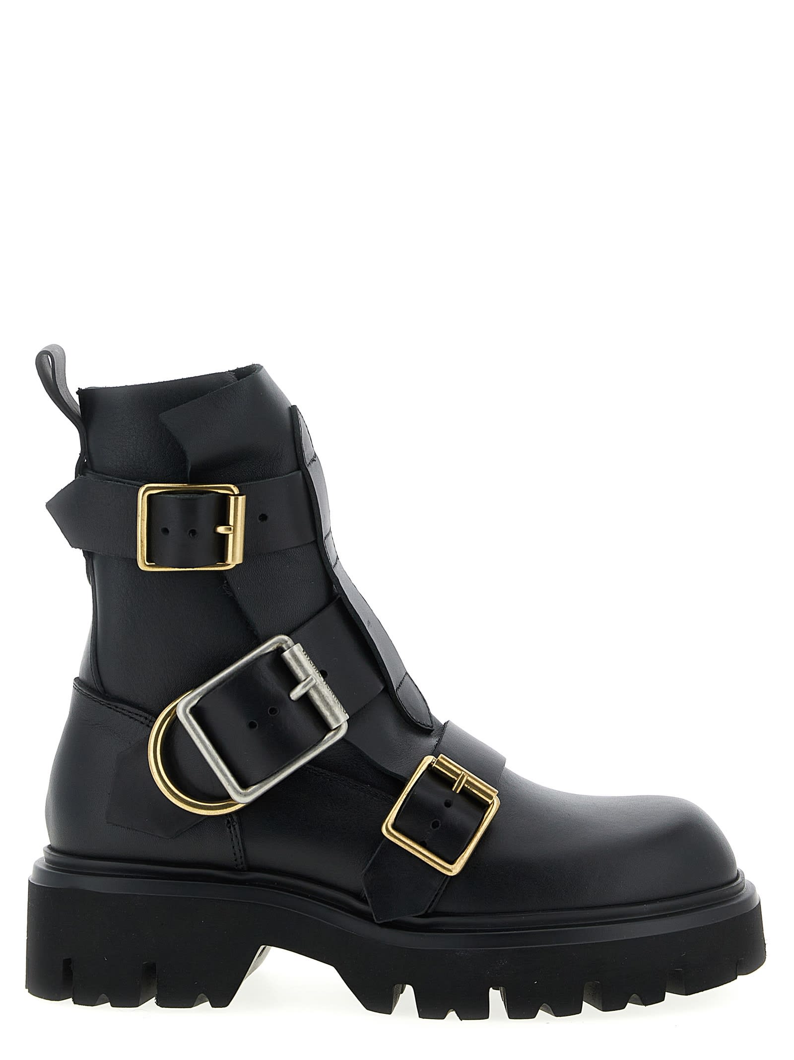 Vivienne Westwood Ankle Boots With Chunky Sole And Pull Tab In Black