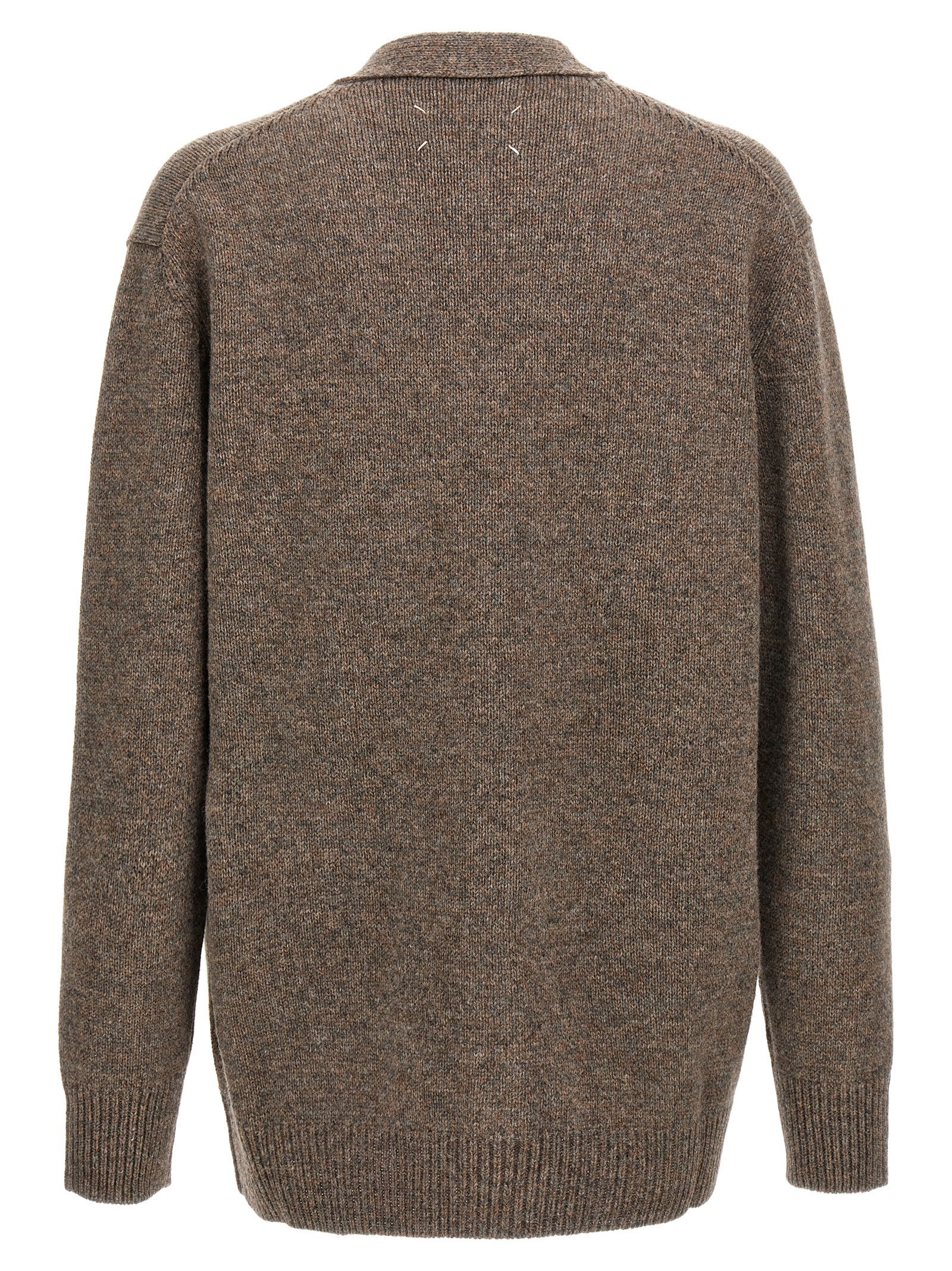 Shop Maison Margiela Wool Cardigan