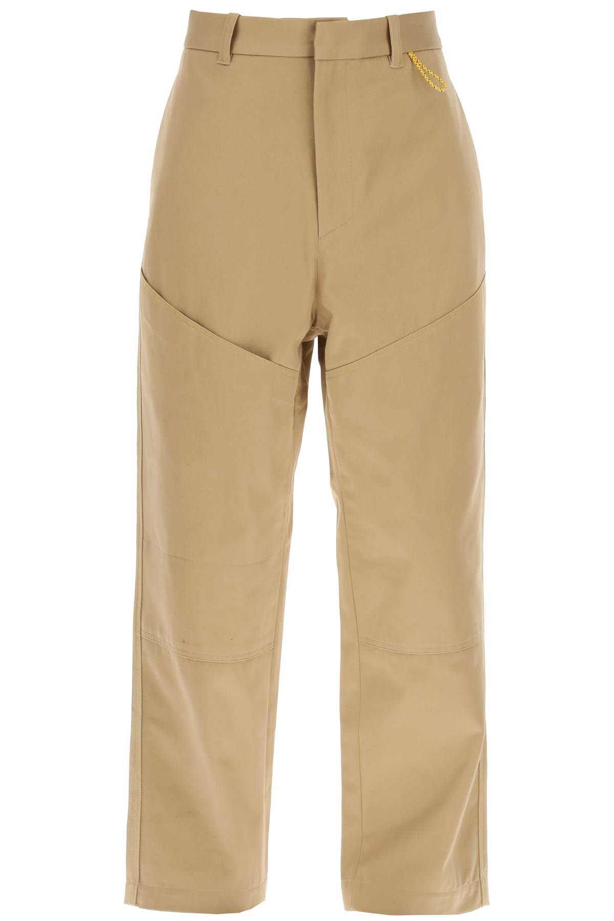 Shop Oamc Straight Cotton Pants In Beige (beige)