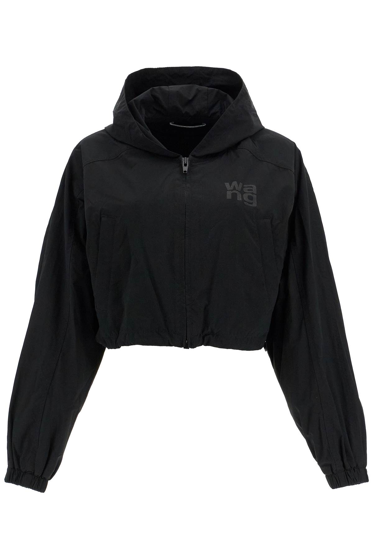 Shop Alexander Wang Cropped Hooded Jacket With In Black (black)