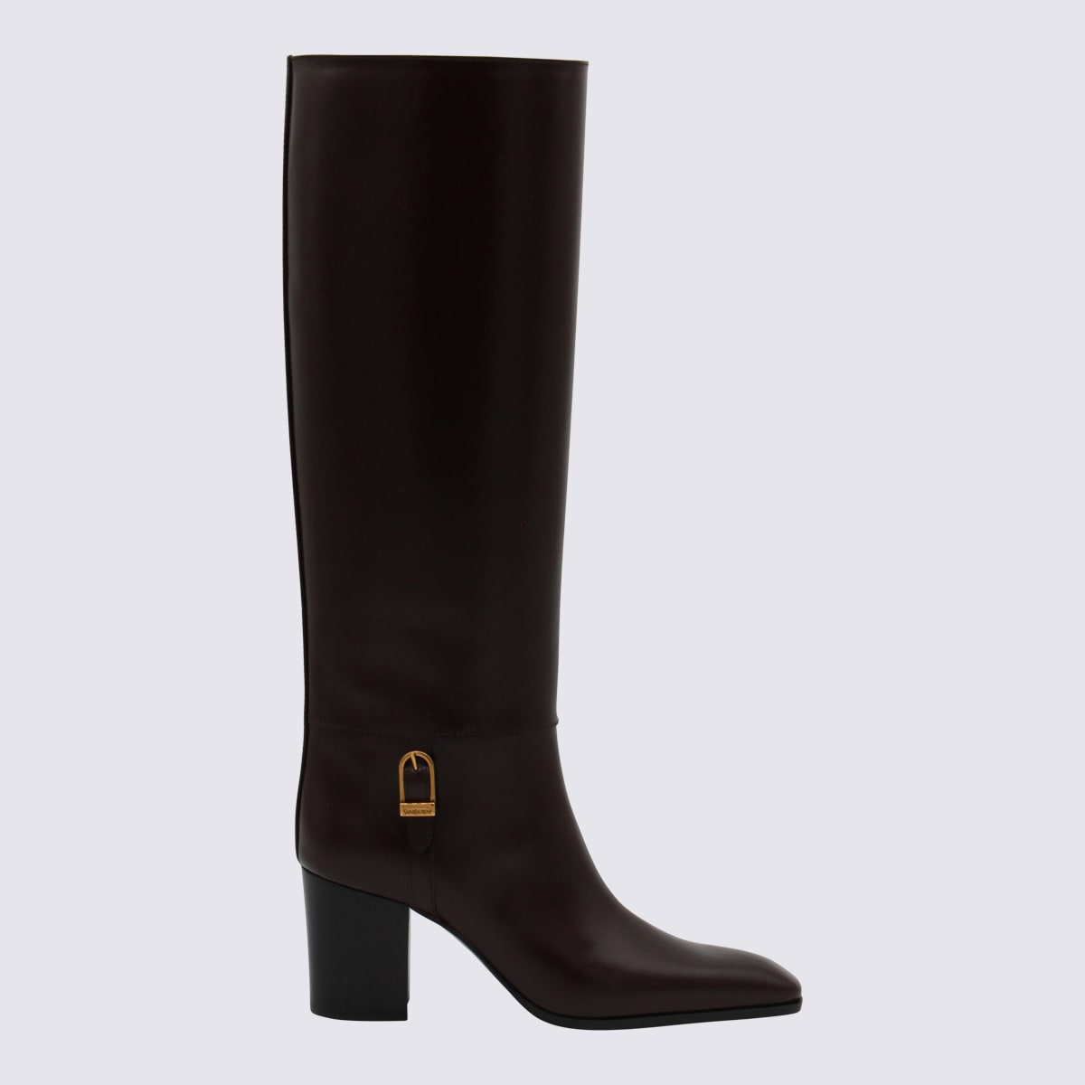 Saint Laurent Brown Julia 70 Boots In Brown
