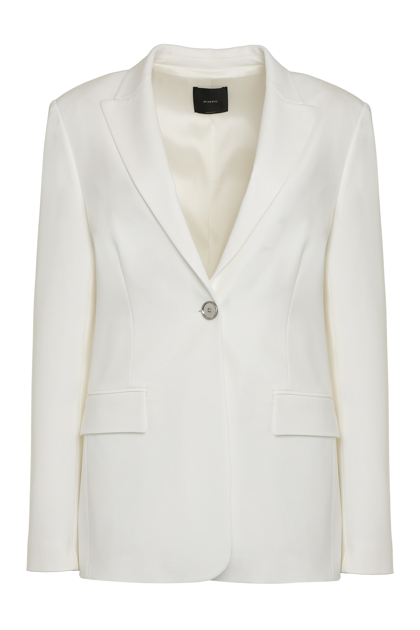 Pinko Equilibrata Linen Blazer In White