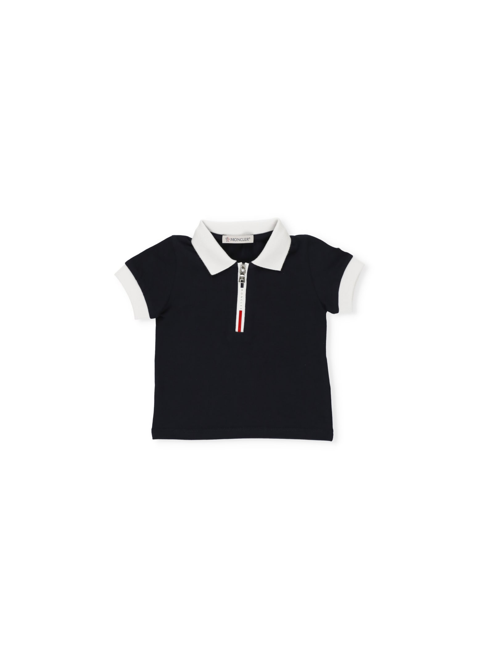 Moncler Babies' Kids Polo Shirt For Boys In Blue