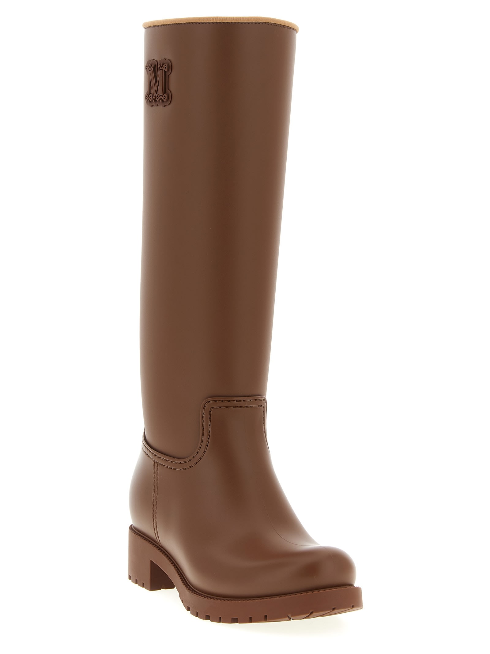 Max Mara Rain Boots In Brown