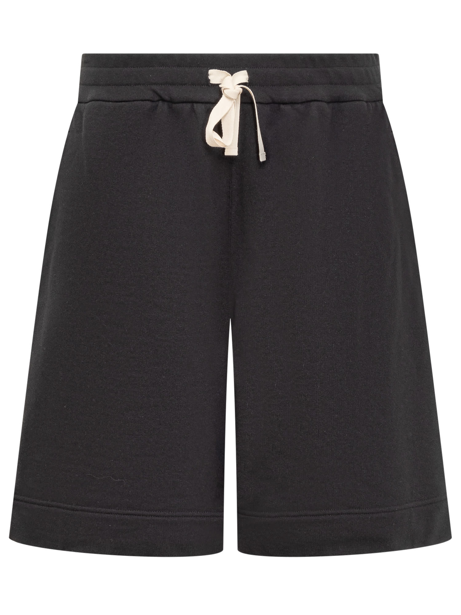 Jil Sander Cotton Shorts In Nero