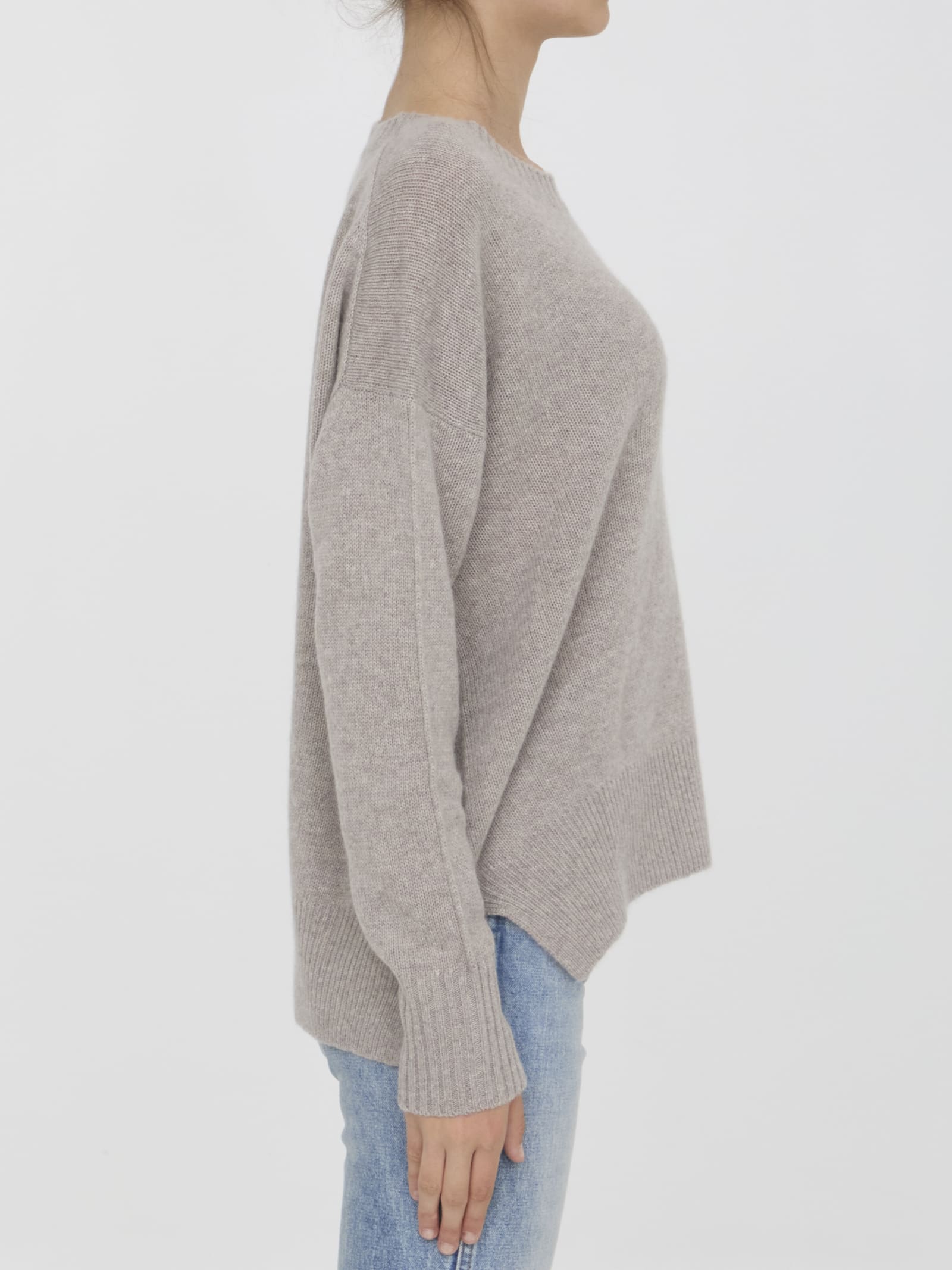 Shop Allude Cashmere Jumper In Beige