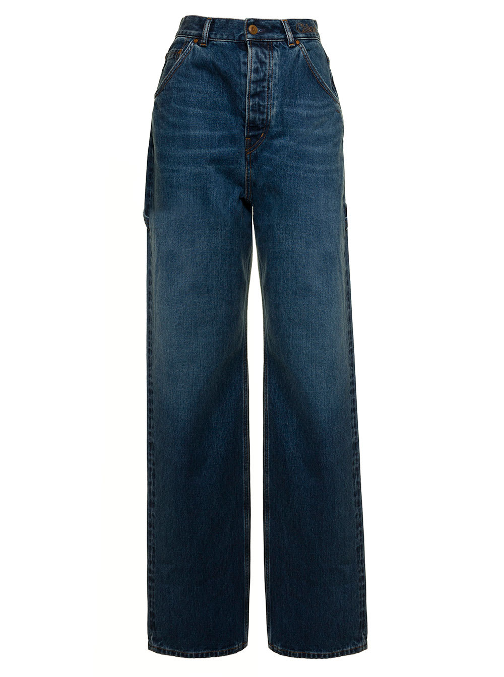 Chloé Womens Lower Impact Blue Denim Jeans