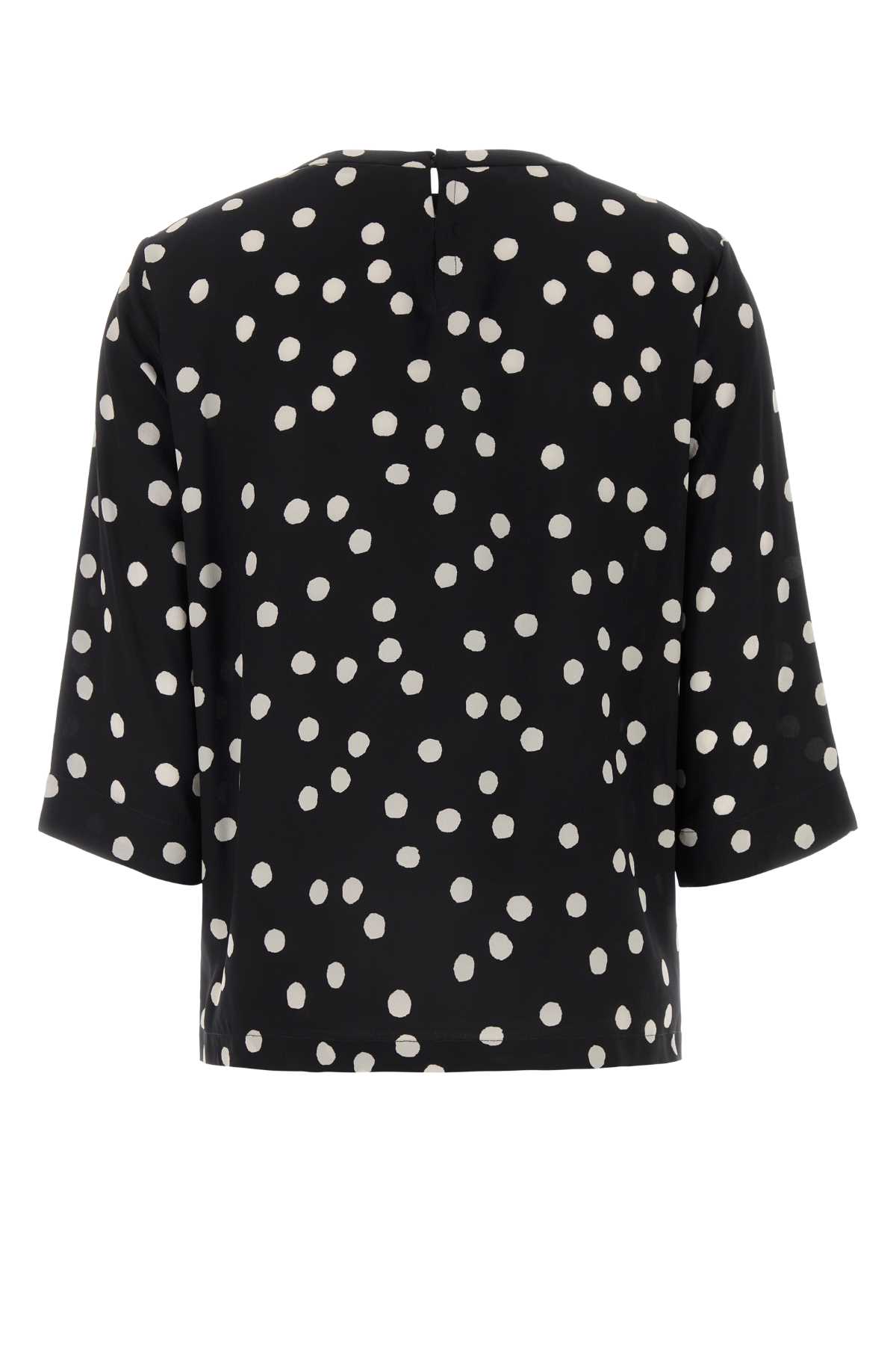 Shop 's Max Mara Printed Silk Blouse In Nero