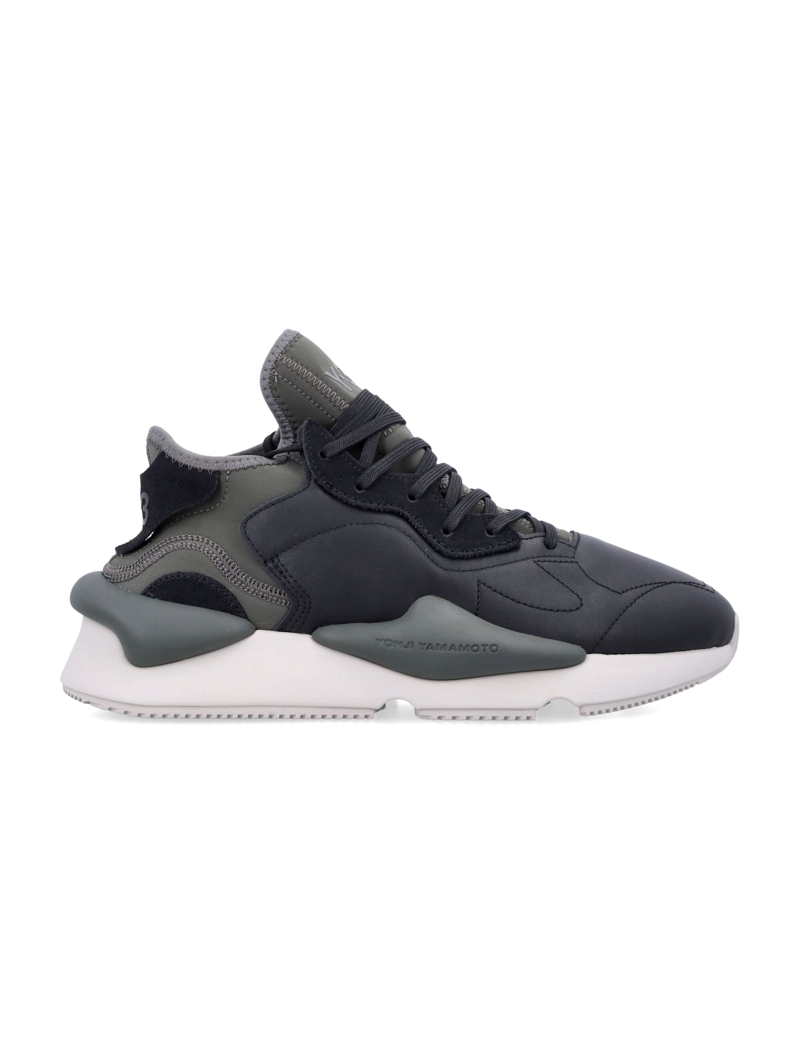 Shop Y-3 Kaiwa In Black Dk Olive