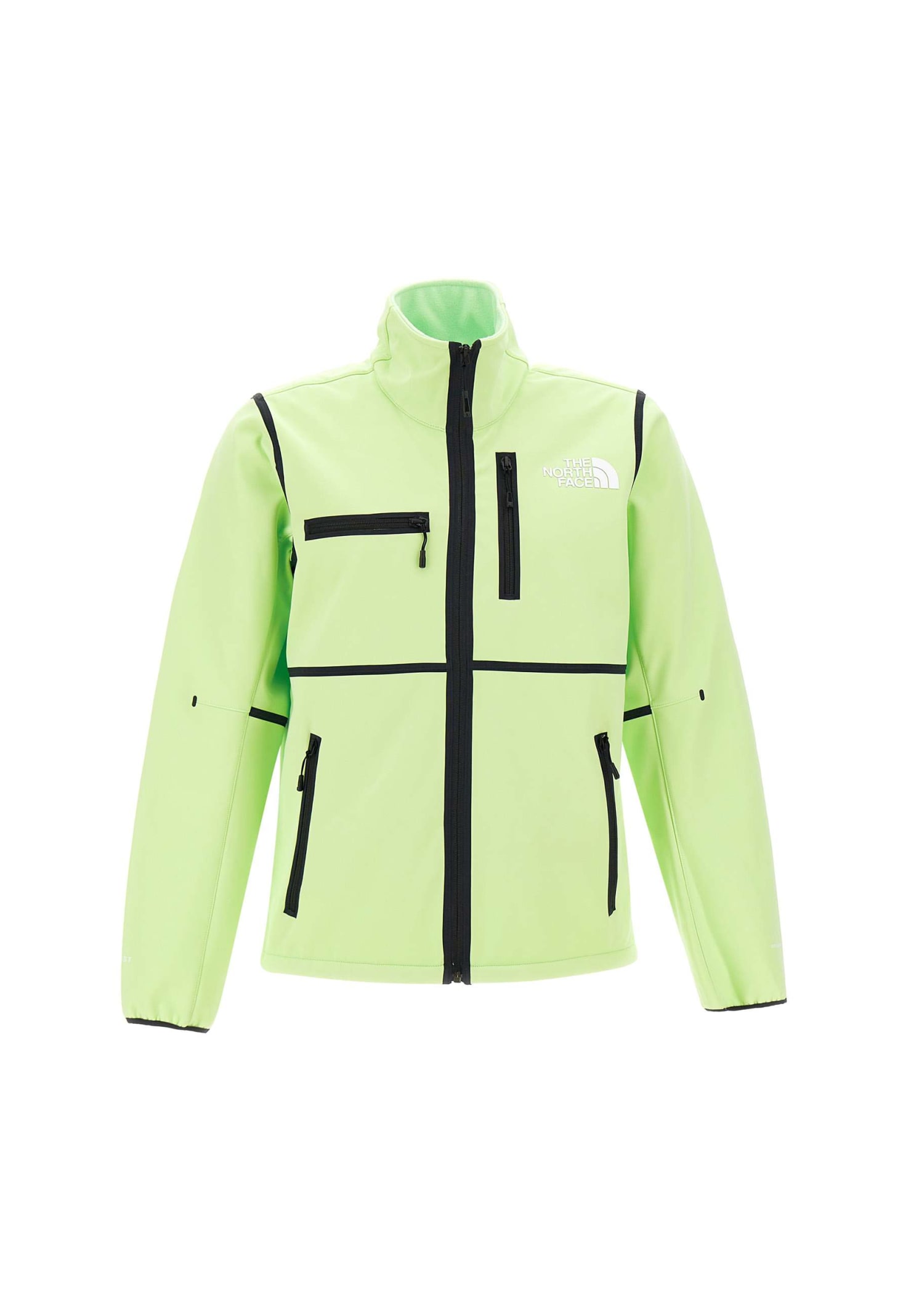 The North Face Chest Logo-print Zipped Jacket In Green