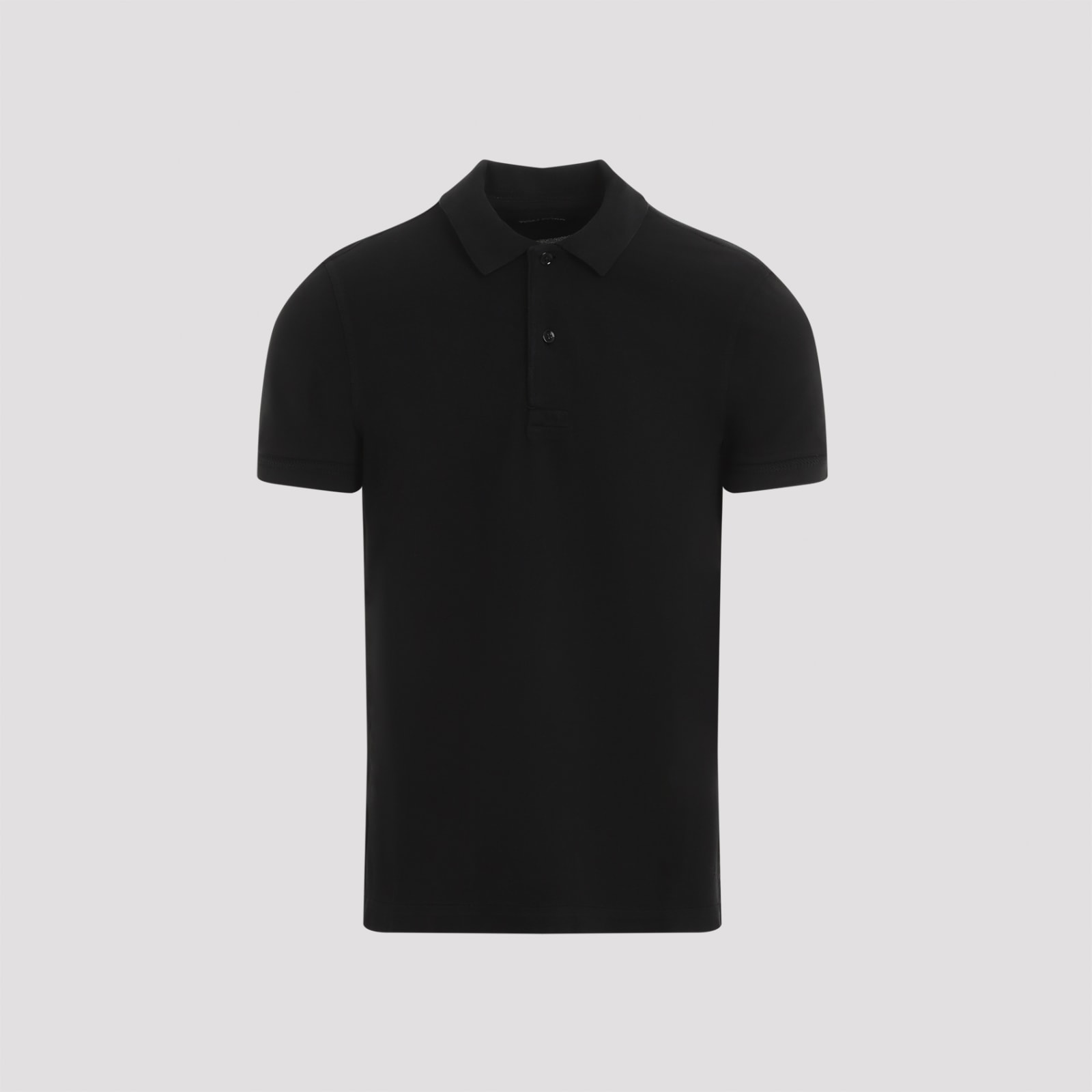 Shop Tom Ford Tennis Piquet Polo Shirt In Black