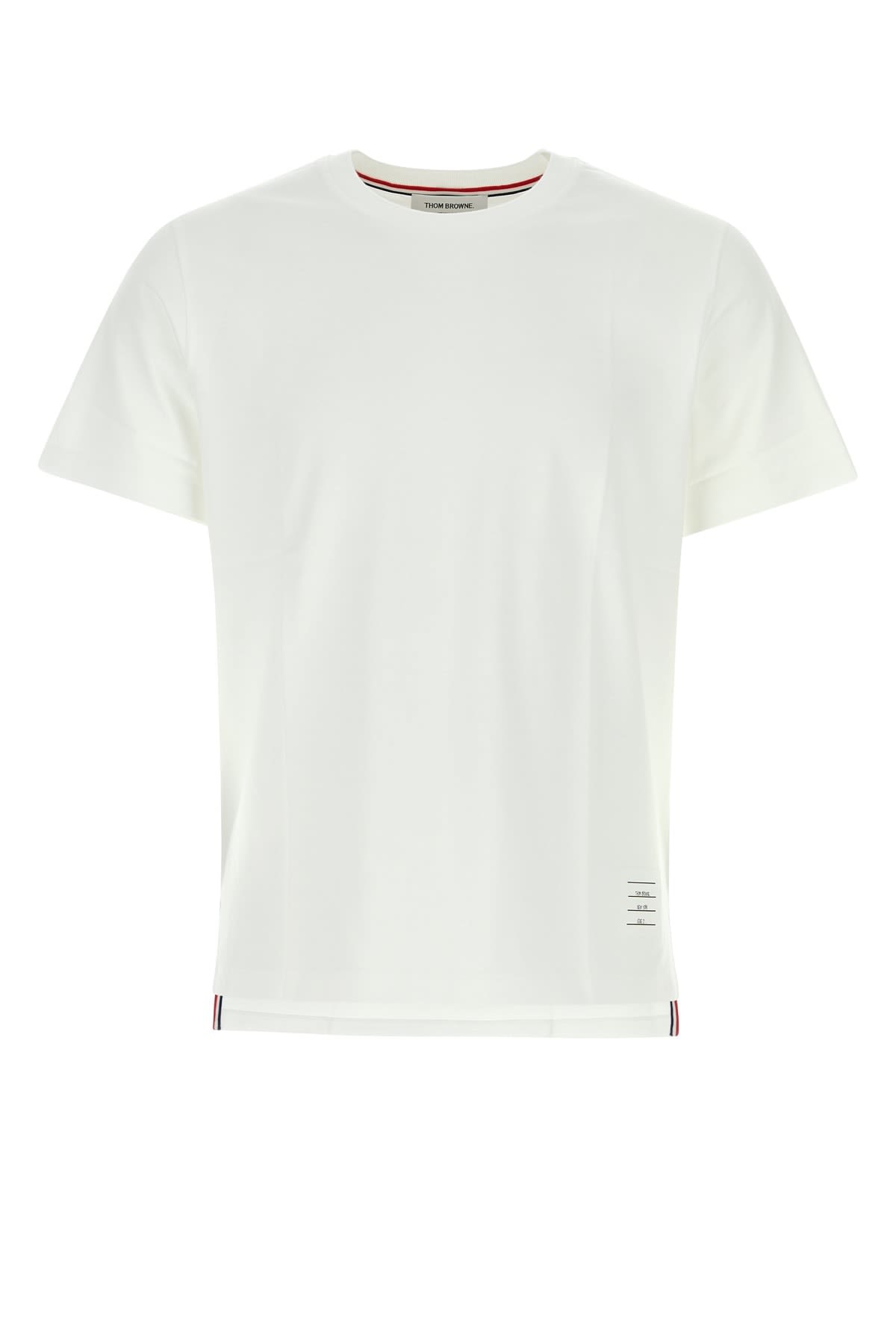 Shop Thom Browne Relaxed Fit Ss Tee W/ Side Slit In Mediu In 100