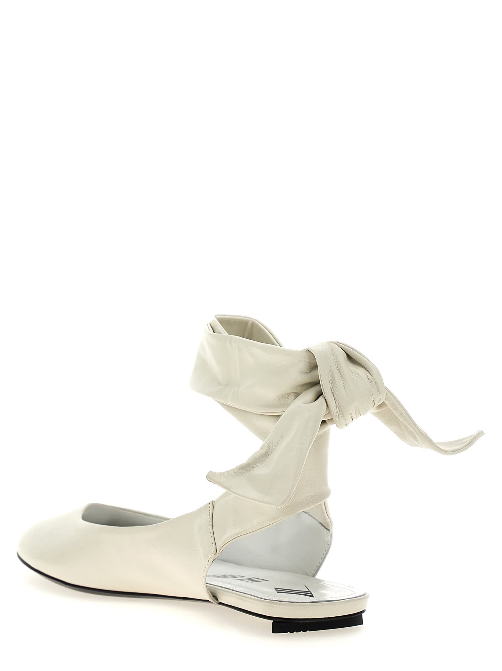 Shop Attico Cloe Ballet Flats In White