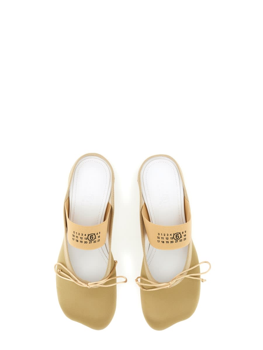 Shop Mm6 Maison Margiela Ballerina With Logo In Three House