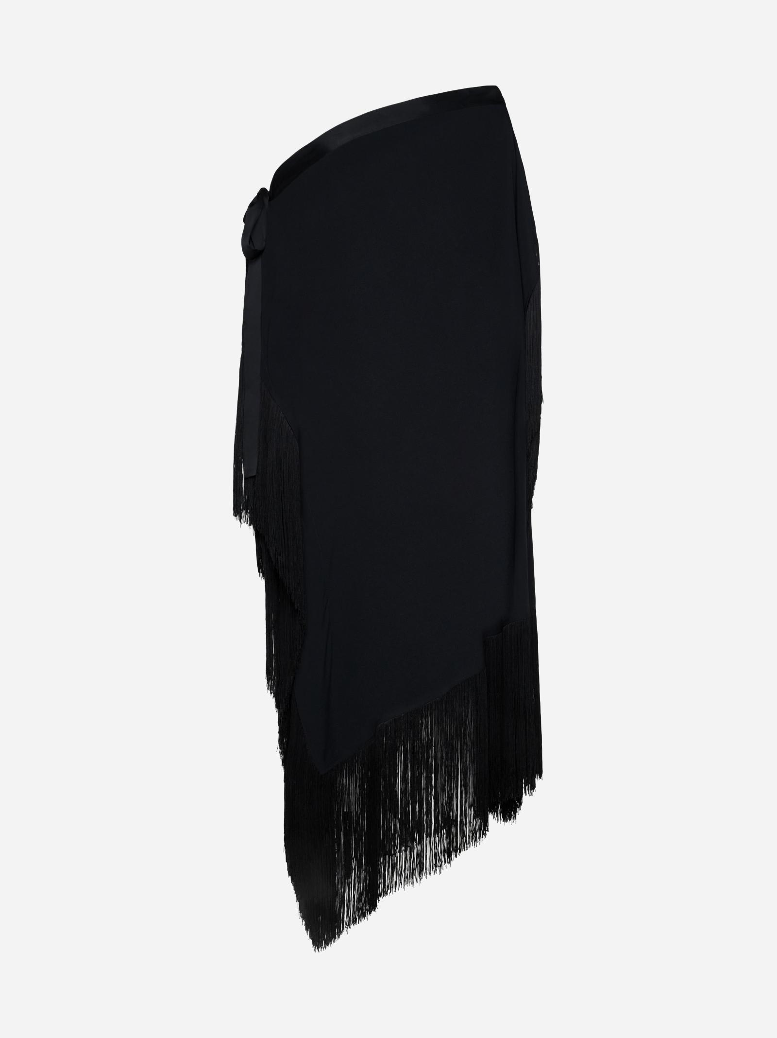 Shop Taller Marmo Aarons Viscose-blend Asymmetric Kaftan In Black
