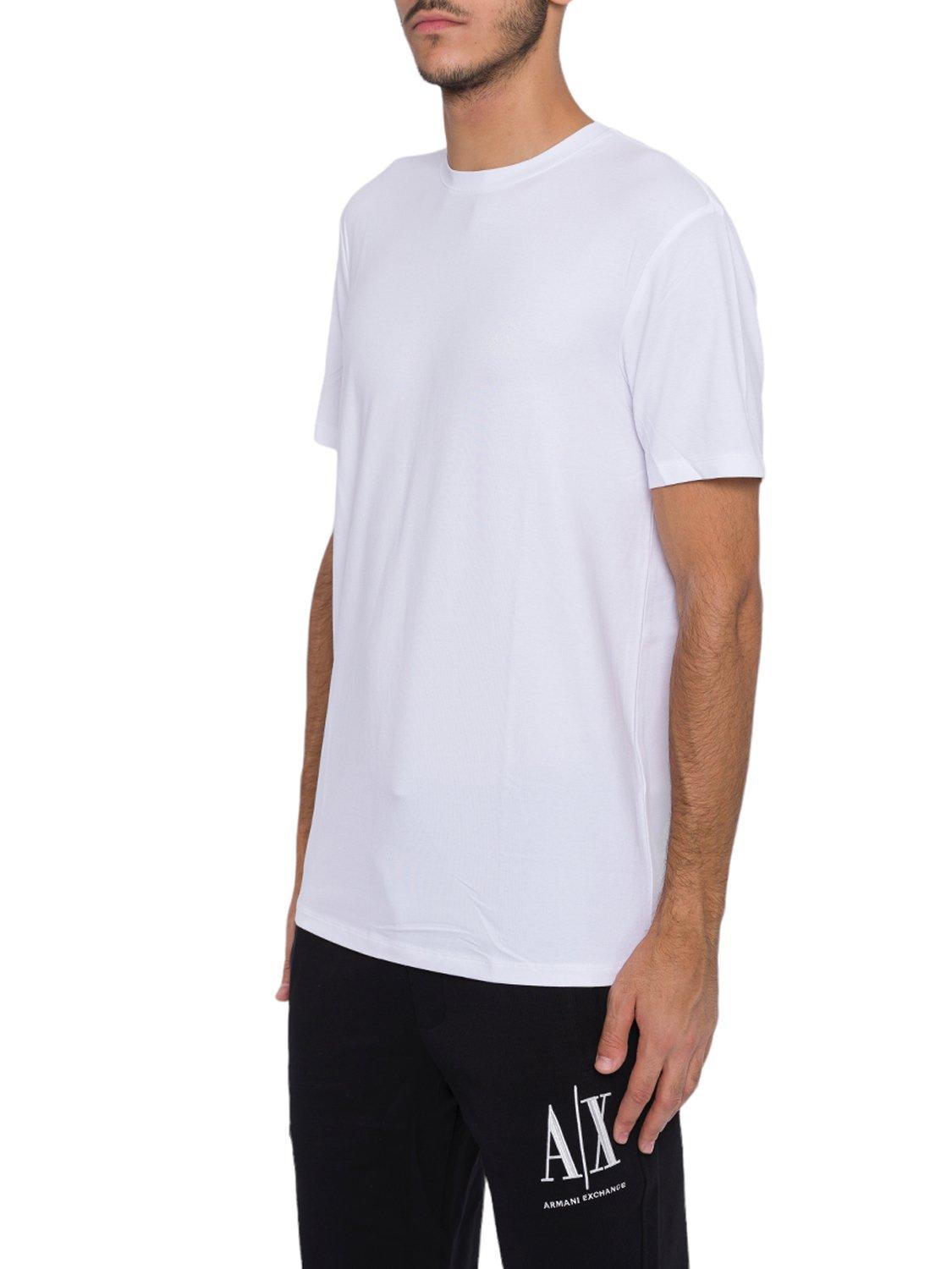 Shop Armani Collezioni Logo Embroidered Crewneck T-shirt In White