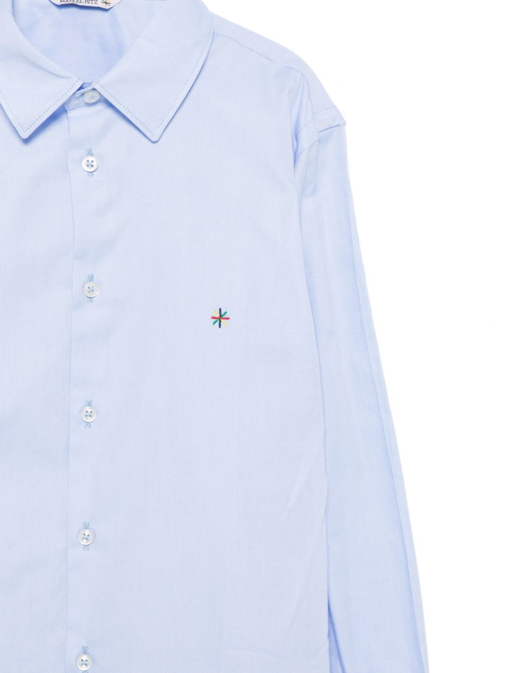 Shop Manuel Ritz Camicia Con Ricamo In Light Blue