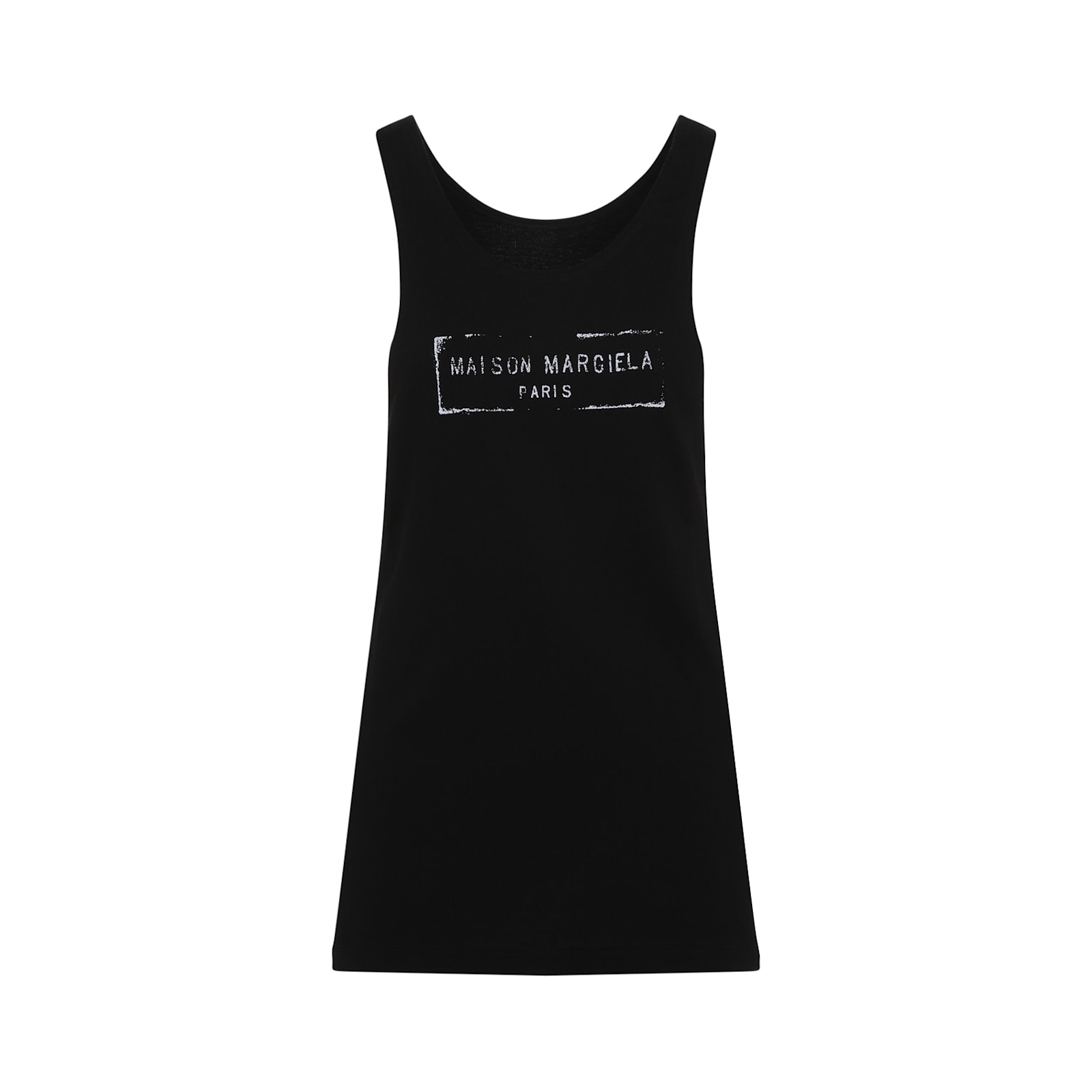 Maison Margiela Viscose Top Stitchings Signature In Black