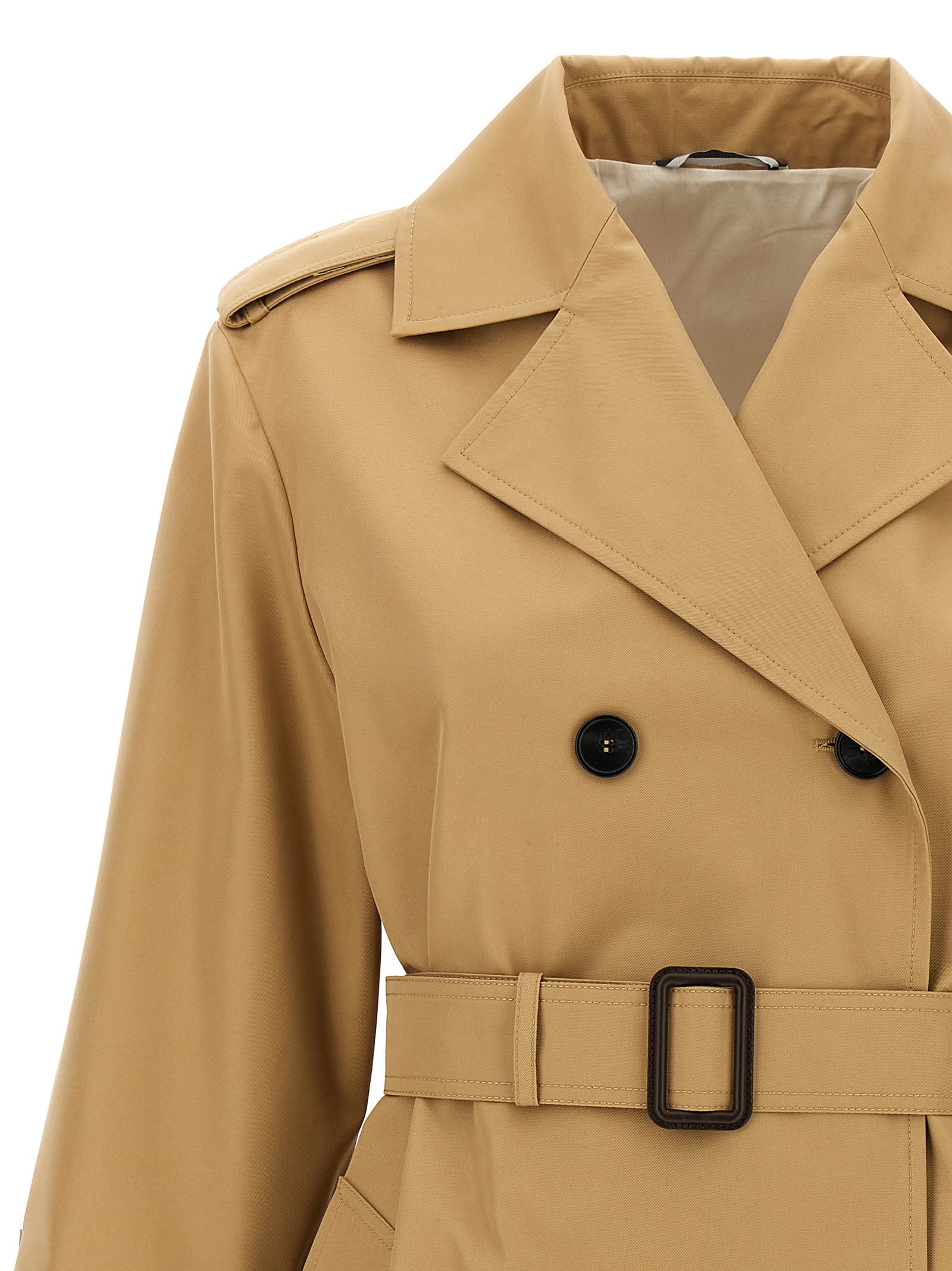 Weekend Max Mara Trench Doppiopetto Elodia Beige In Beige