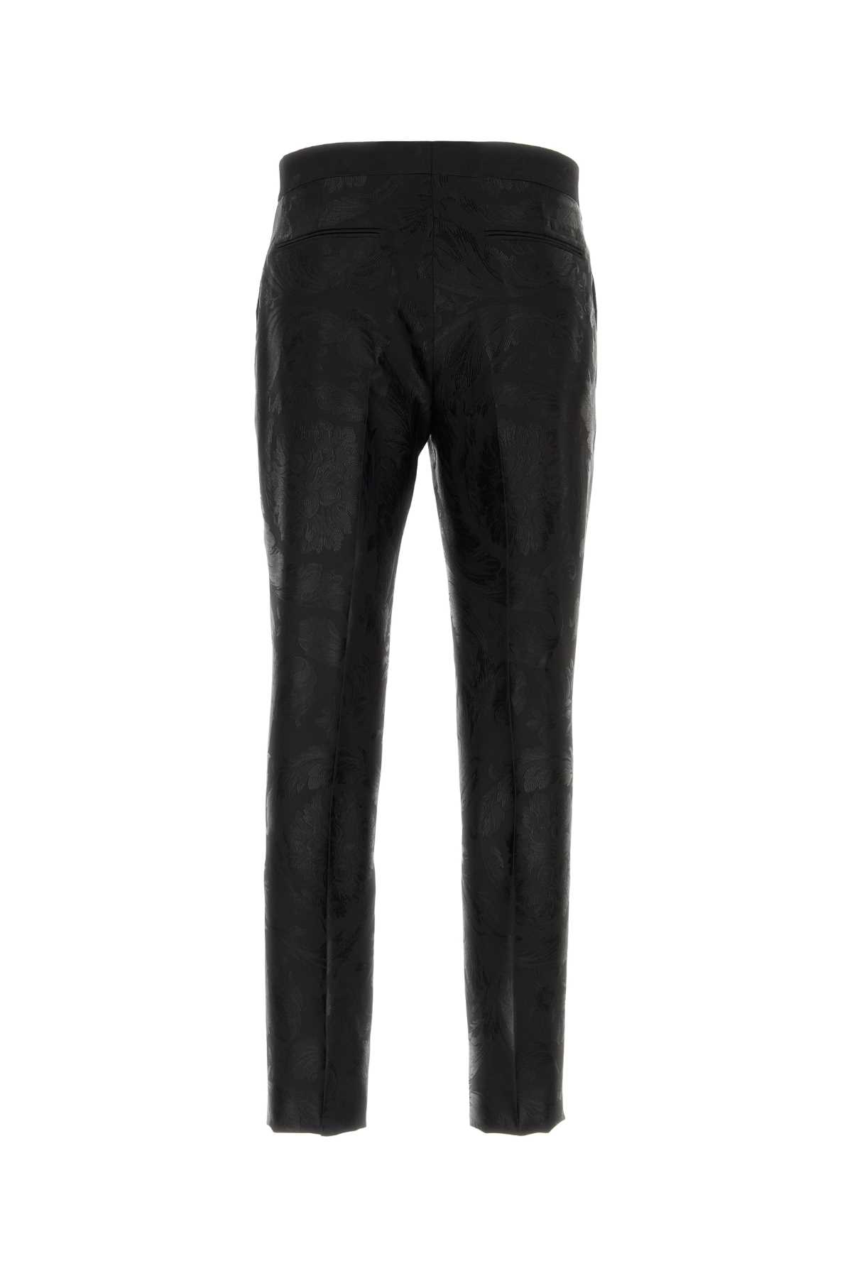 Shop Versace Black Jacquard Pant