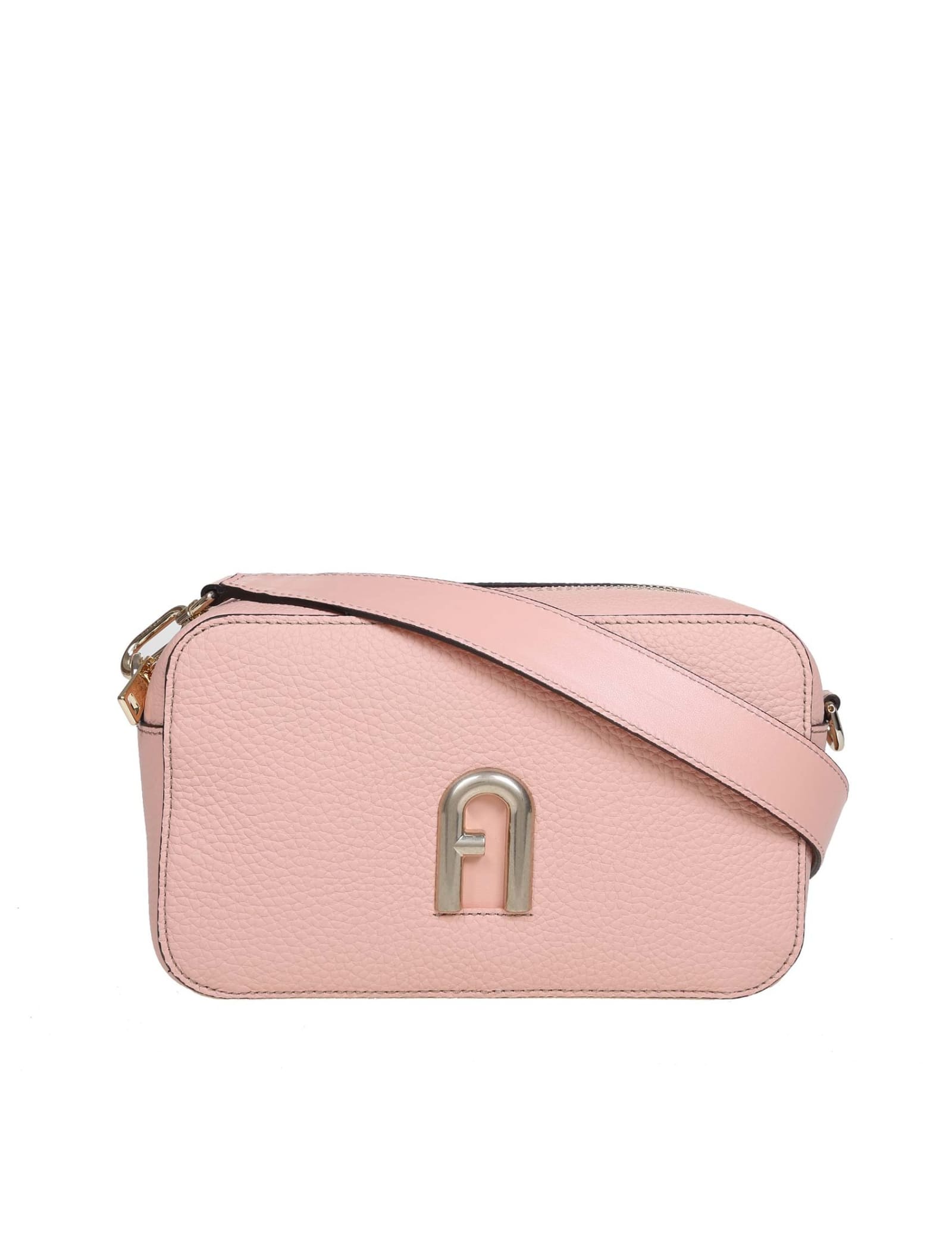 Furla Crossbody Primula In Leather And Peach Color