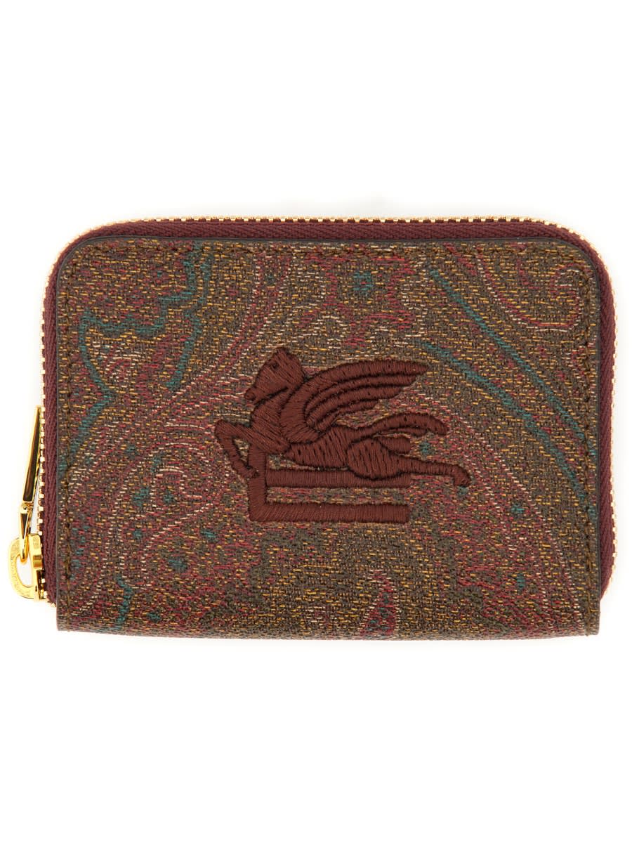 Shop Etro Paisley Print Wallet In Red