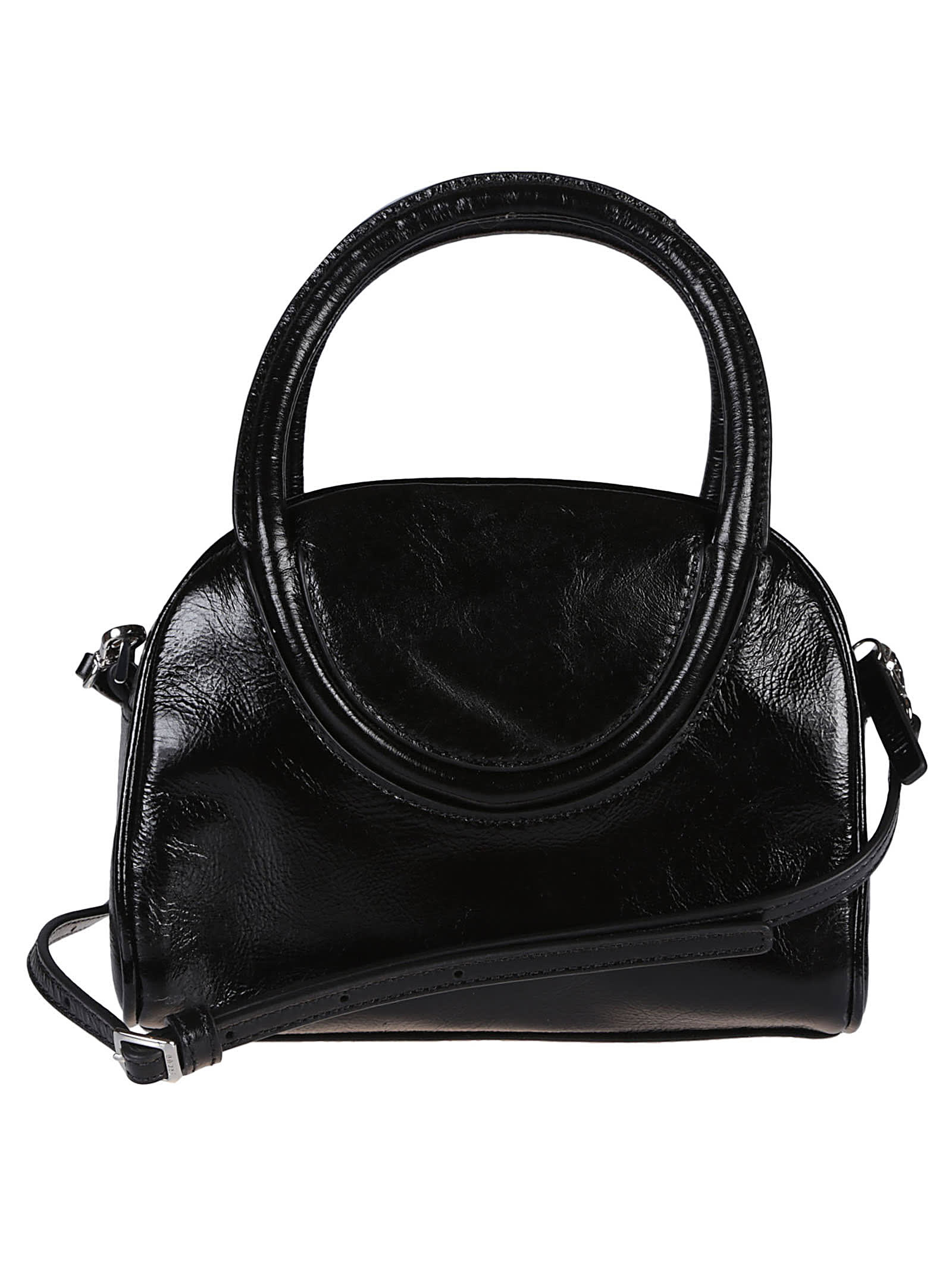 Shop Staud Maude Mini Bowler Bag In Blk Black