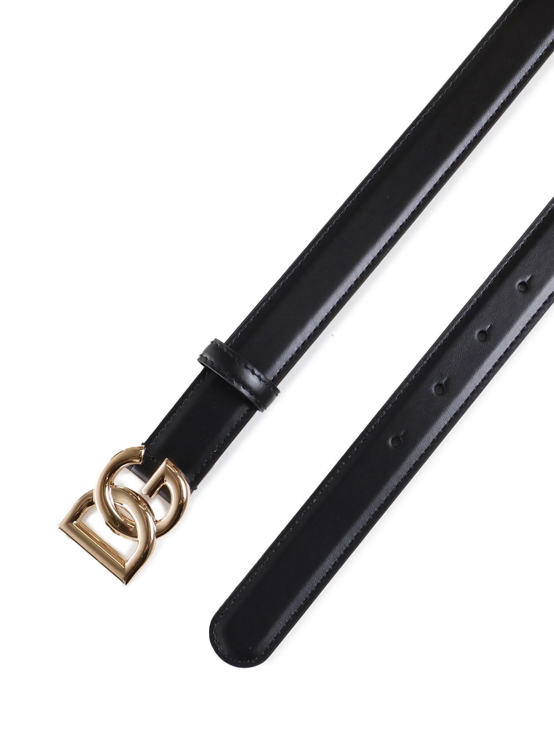 Shop Dolce & Gabbana Woven Logo Belt In Black