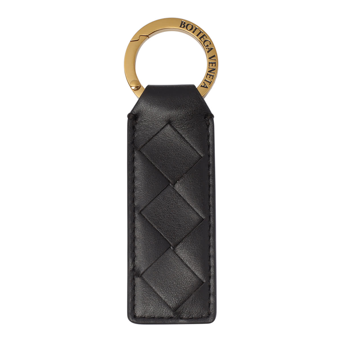 Shop Bottega Veneta Keyring In Brown