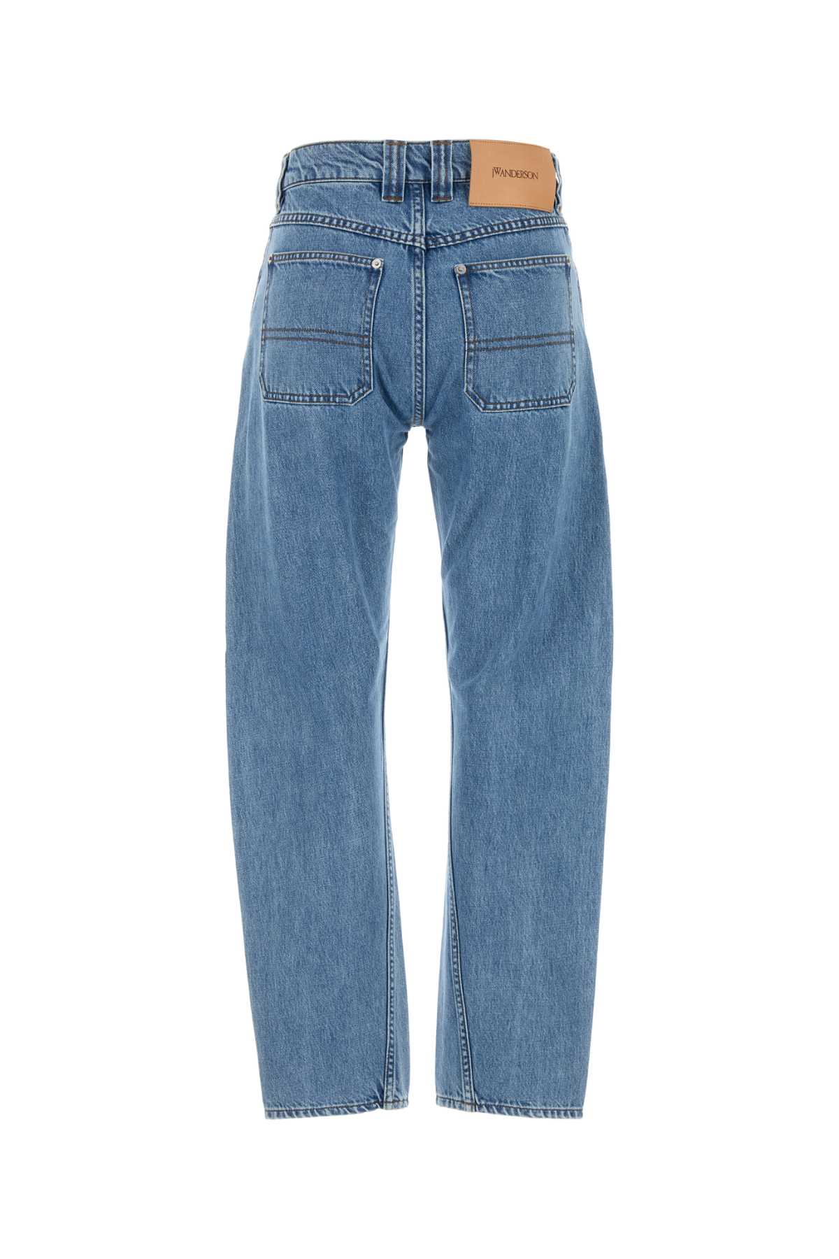 Jw Anderson Denim Trousers With Straight Leg And Contrast Stitching