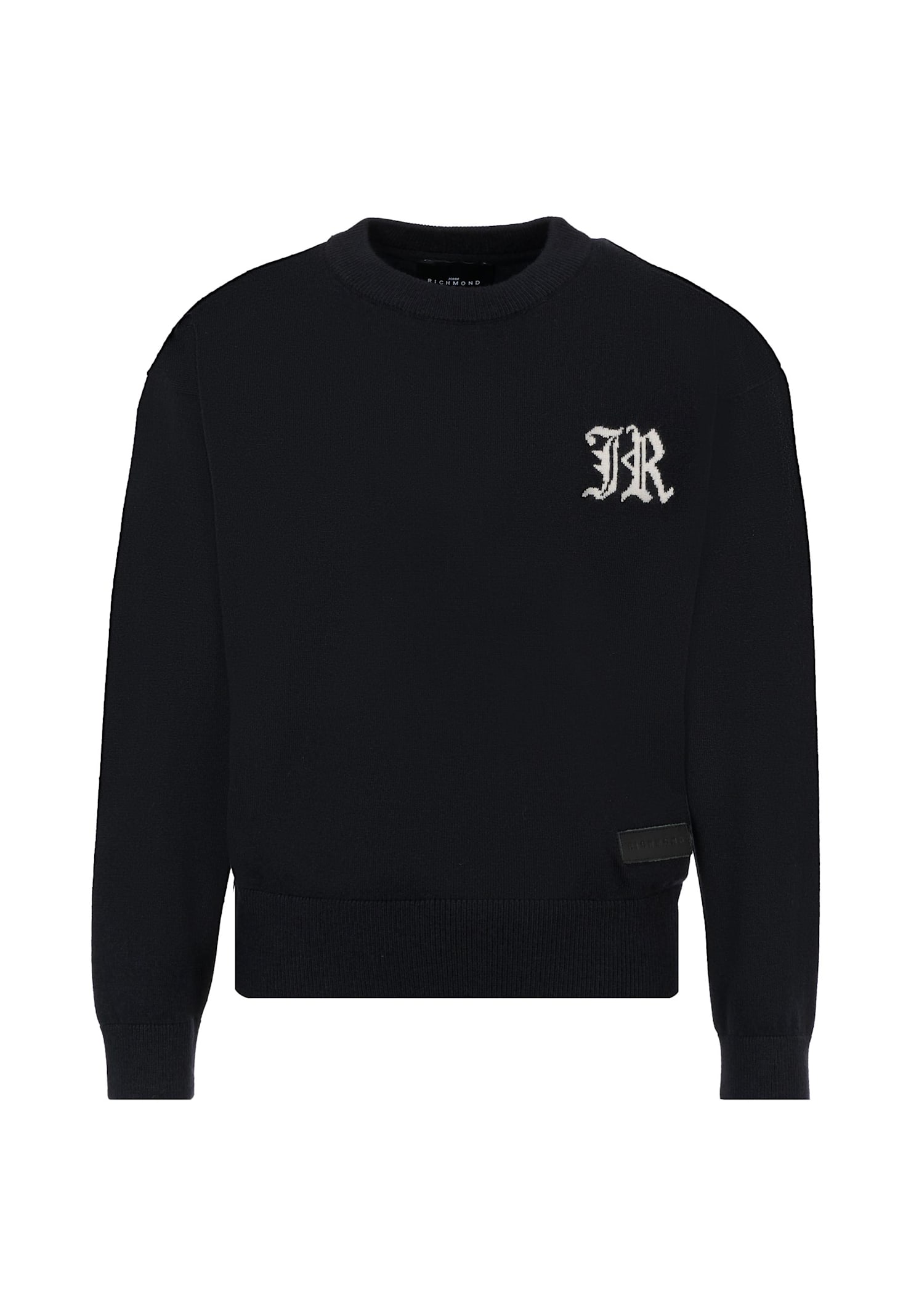Richmond Black Sweater For Boy With Logo In Black