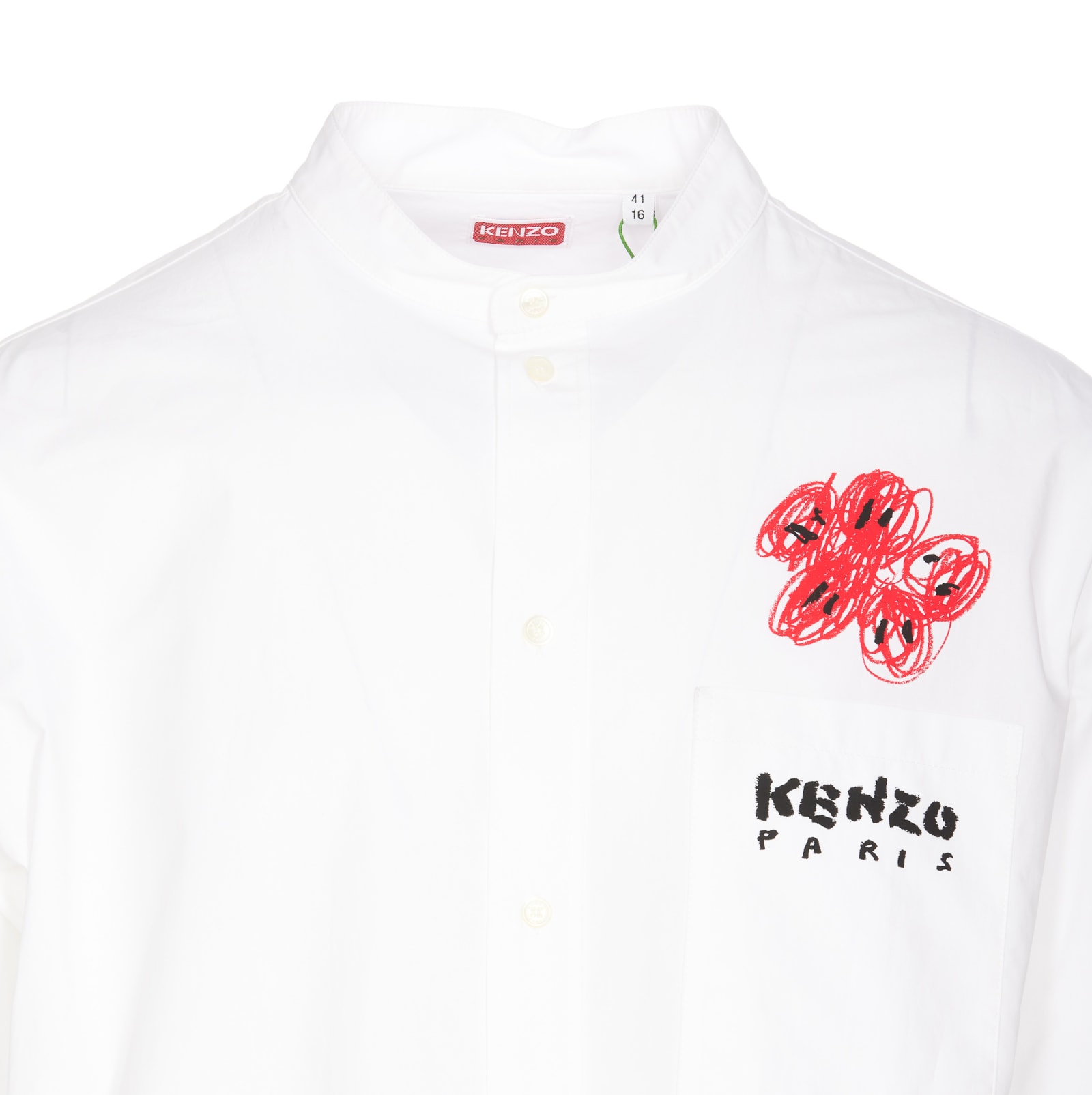 Shop Kenzo Drawn Shirt In White