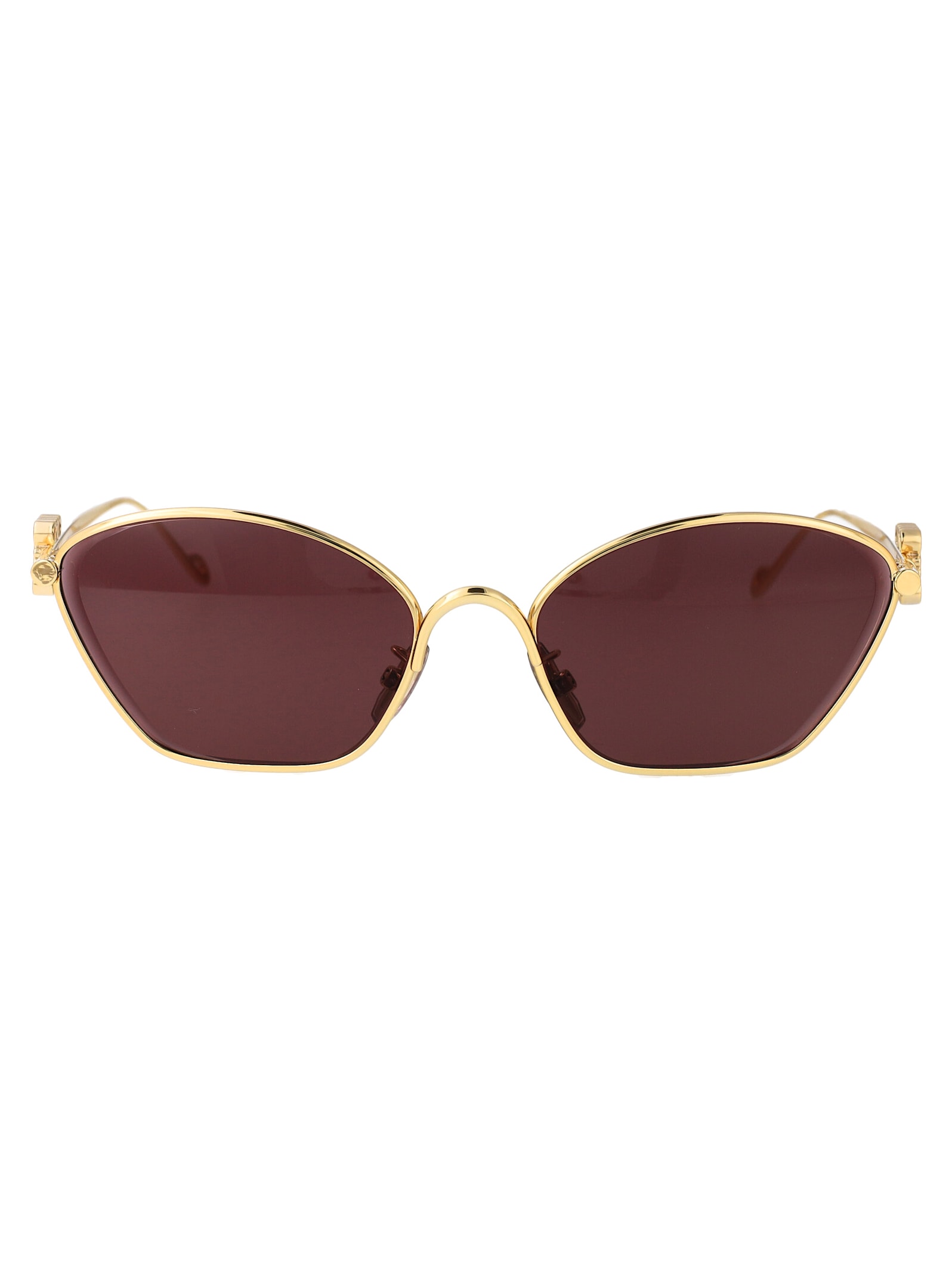 Loewe Lw40115u Sunglasses In 30y Shiny Endura Gold / Violet