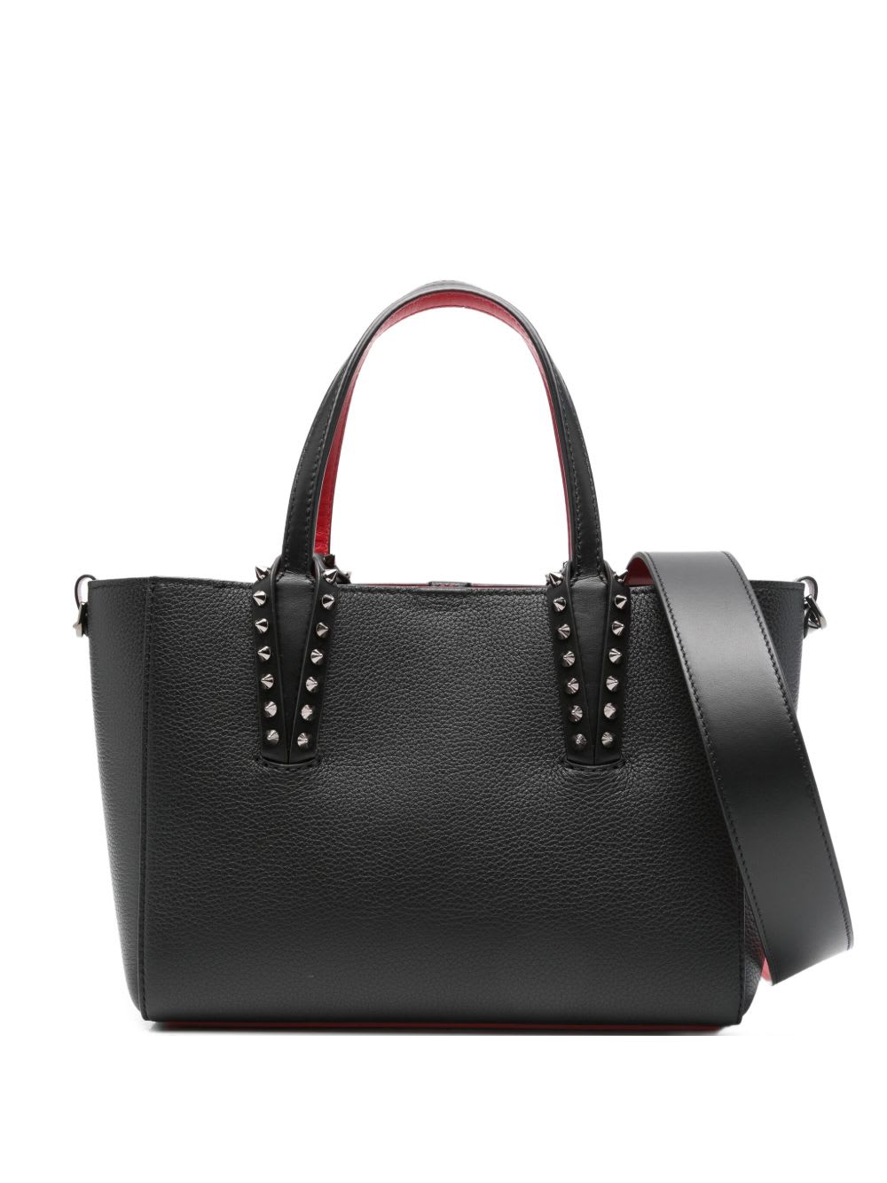Christian Louboutin Cabata Mini Soft Leather Tote Bag In Black