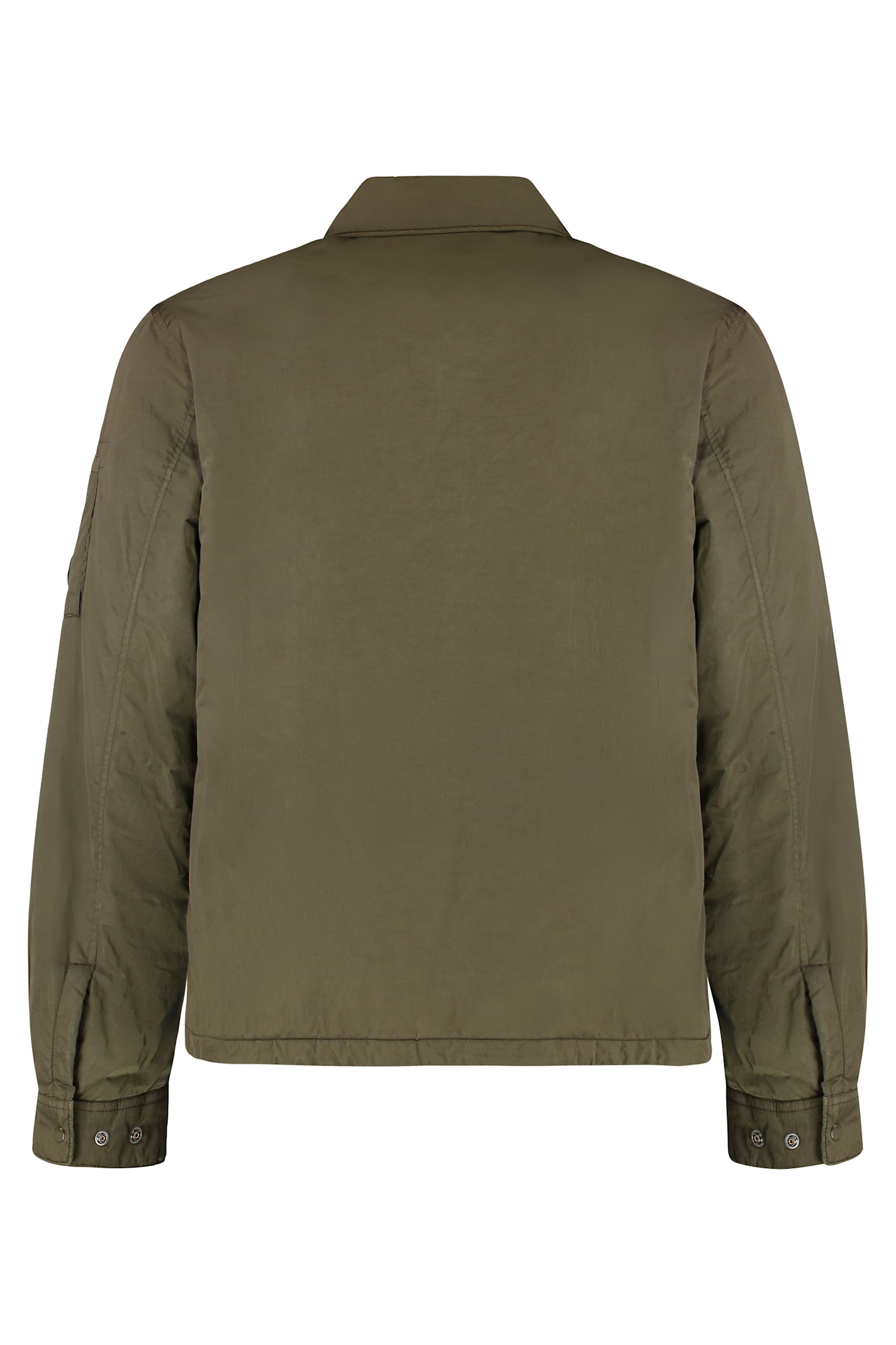 C.p. Company Lens-detail Padded Shirt Jacket In Green