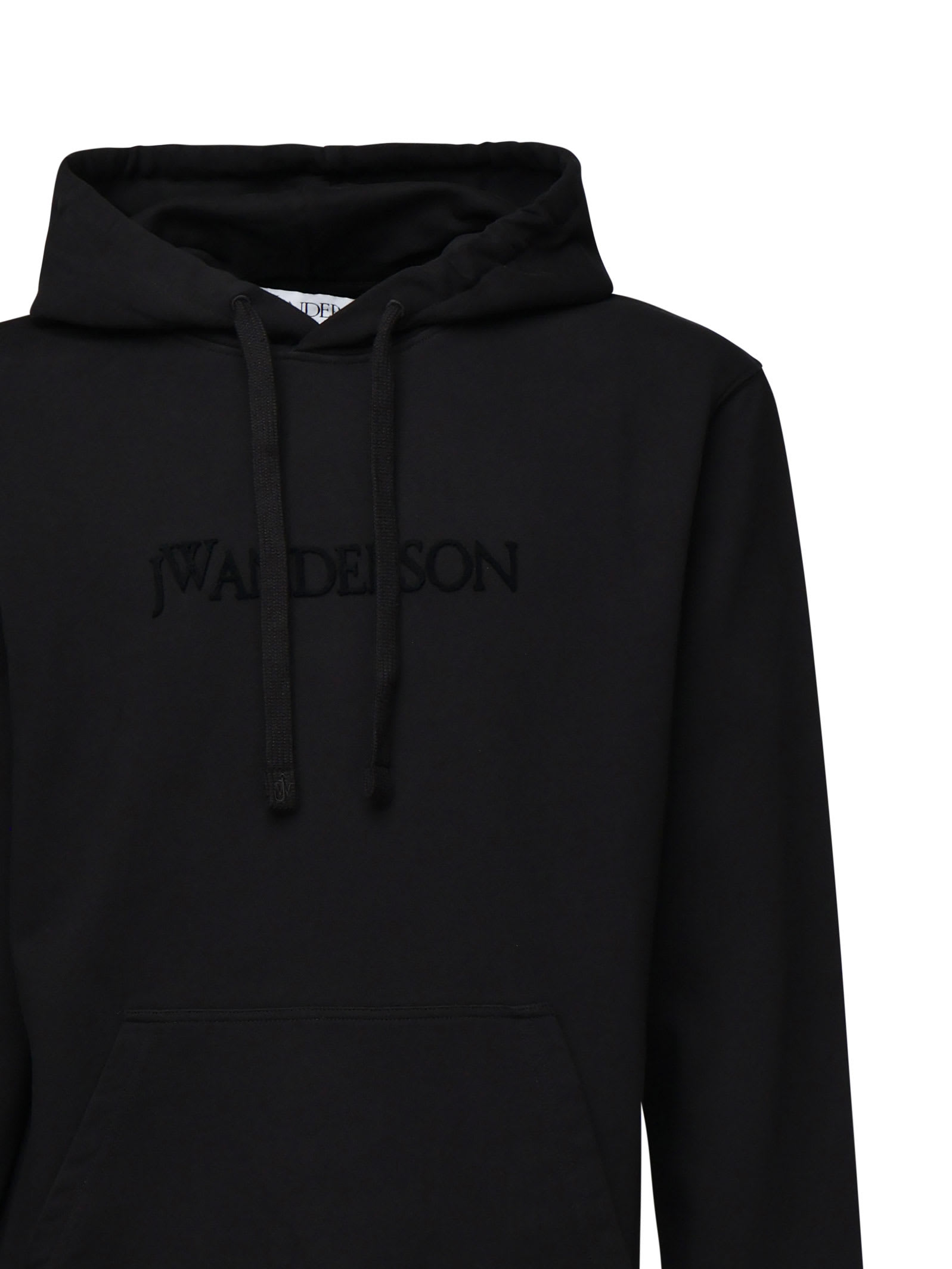Jw Anderson Hoodie With Logo Embroidery In Black