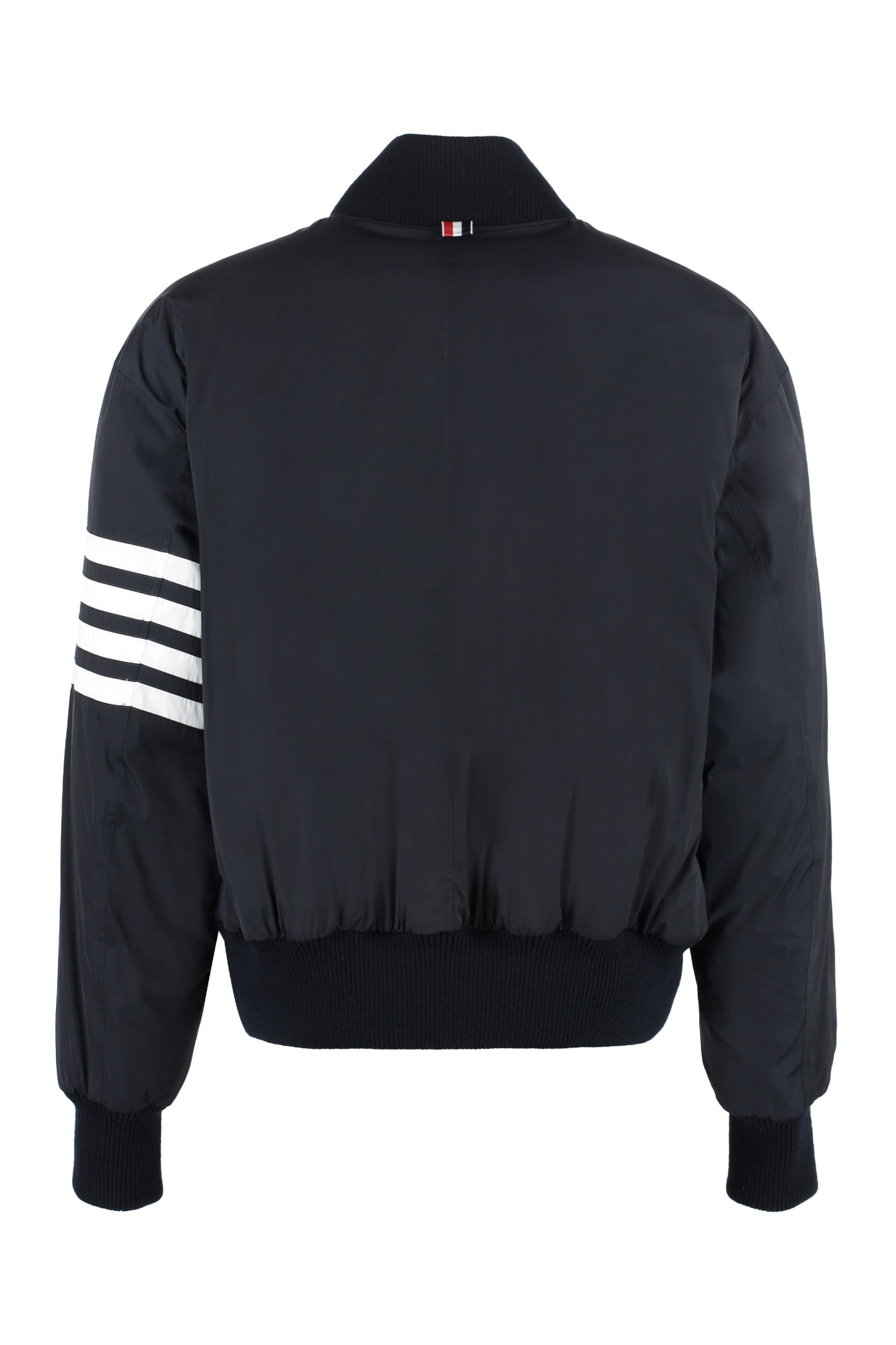 Thom Browne 4-bar Plain Weave Suiting Bomber Jacket In Blue