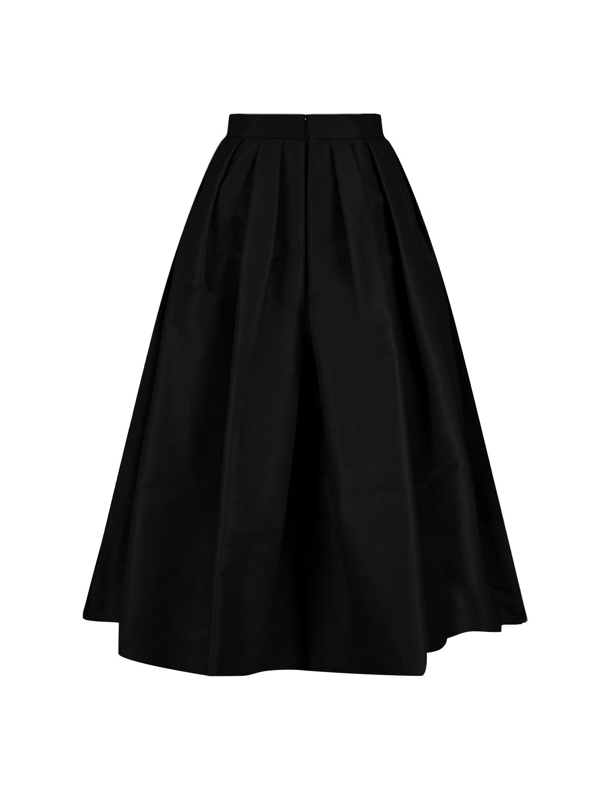 Shop Alexander Mcqueen Black Curled Midi Skirt