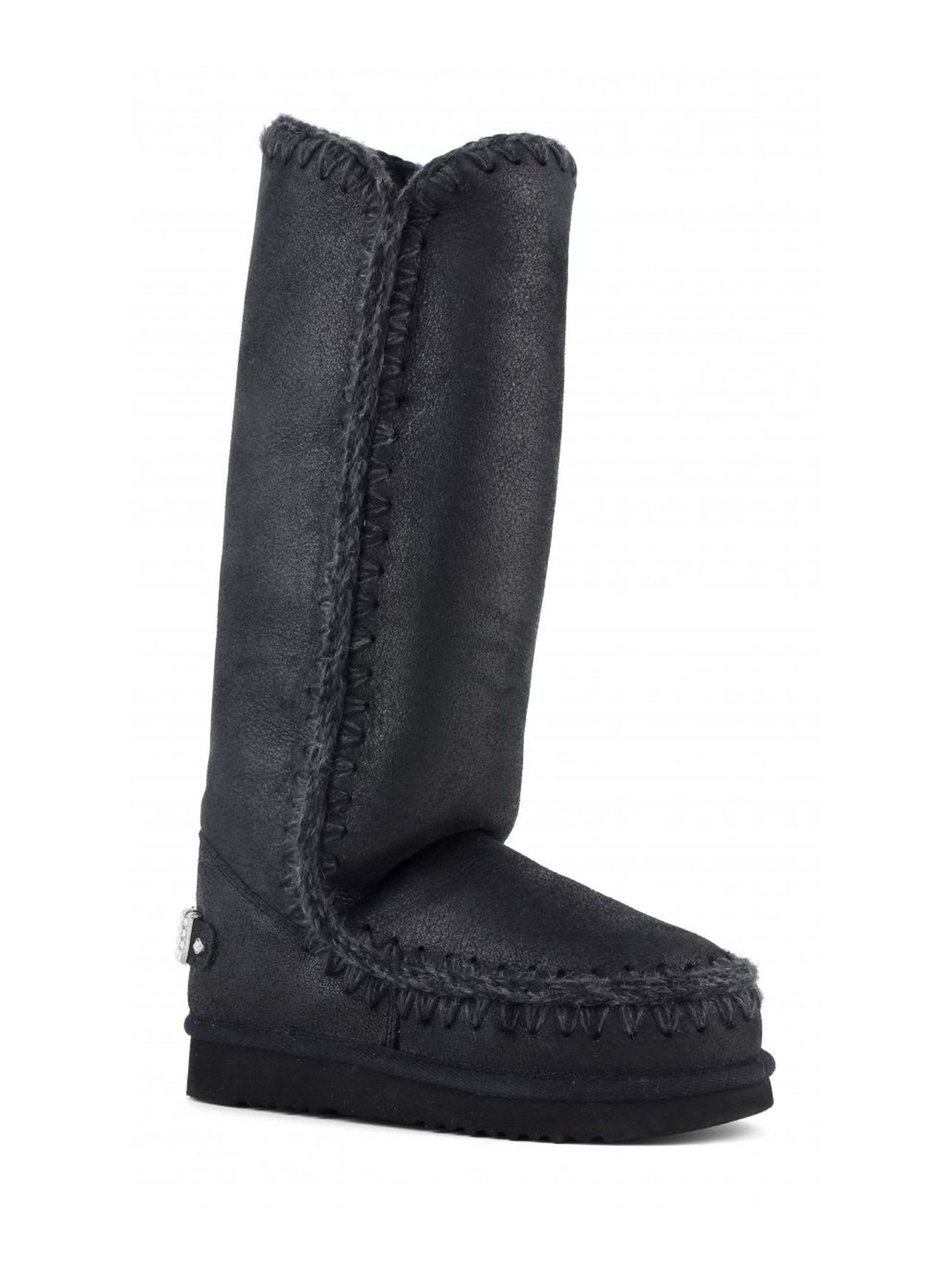 MOU CRACKED BLACK SHEEPSKIN ESKIMO 40