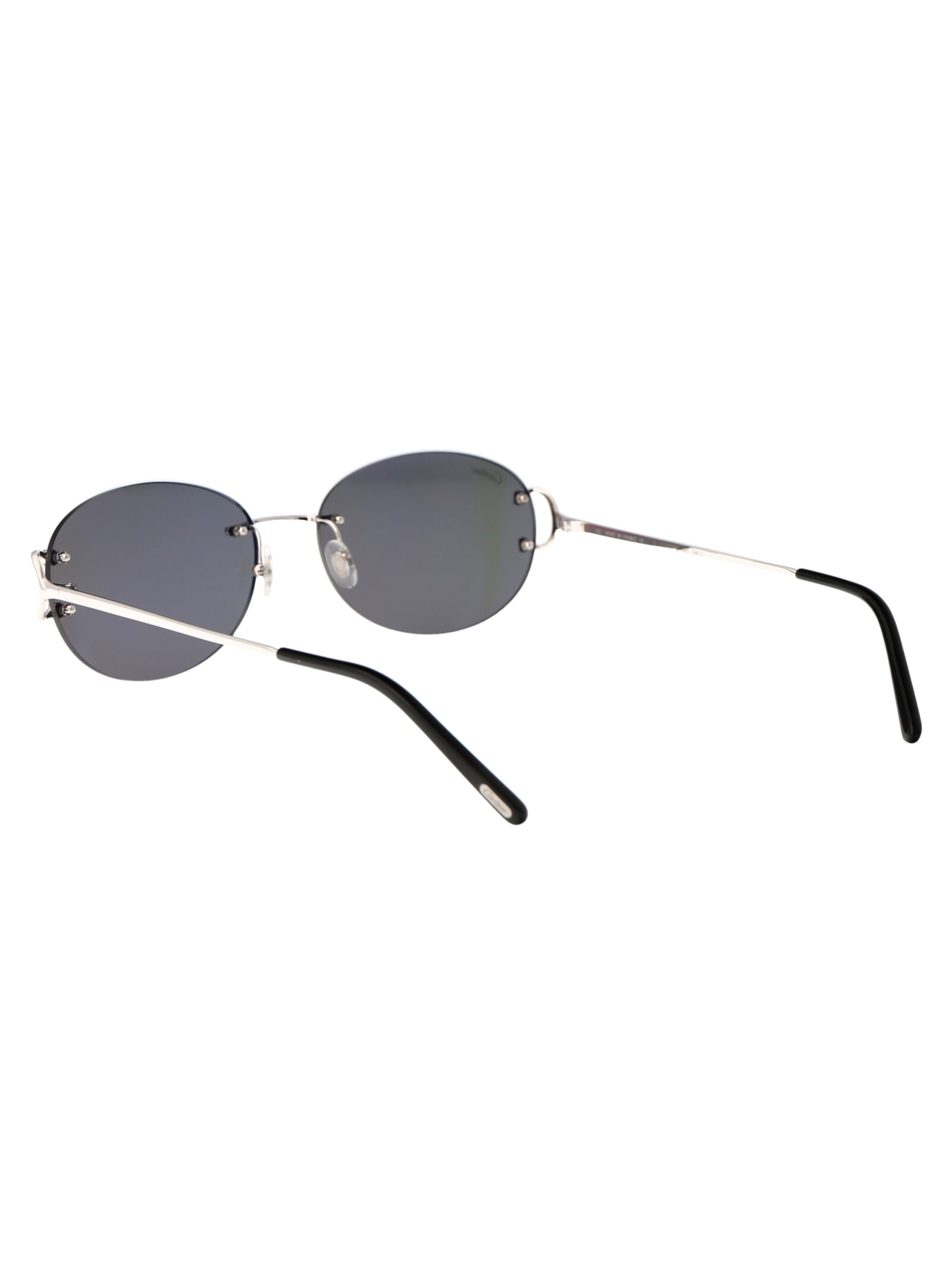 Shop Cartier Ct0029rs Sunglasses In 001 Silver Silver Grey
