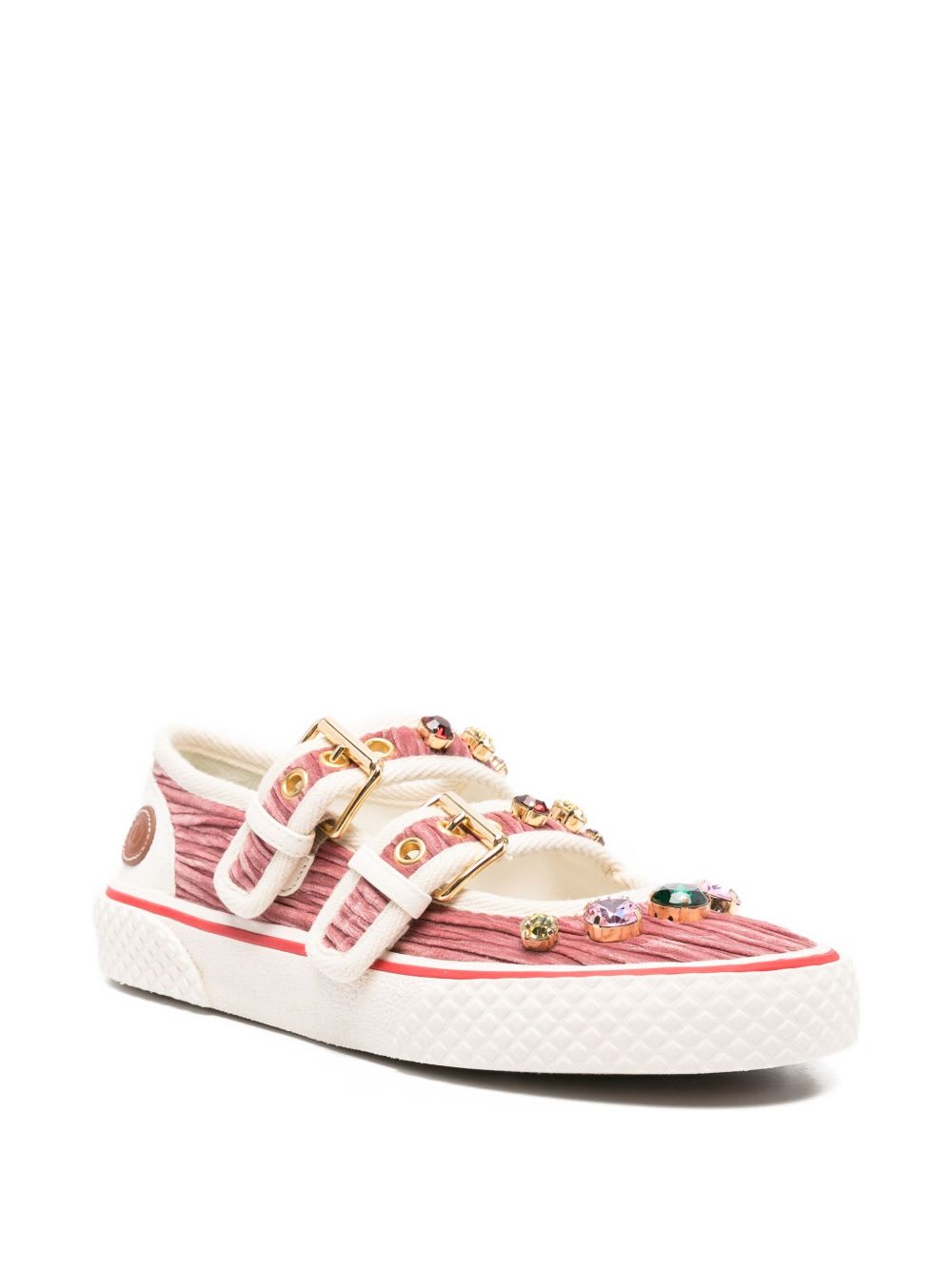 Valentino Velvet Dollyboard Ballerina Sneaker In Brown