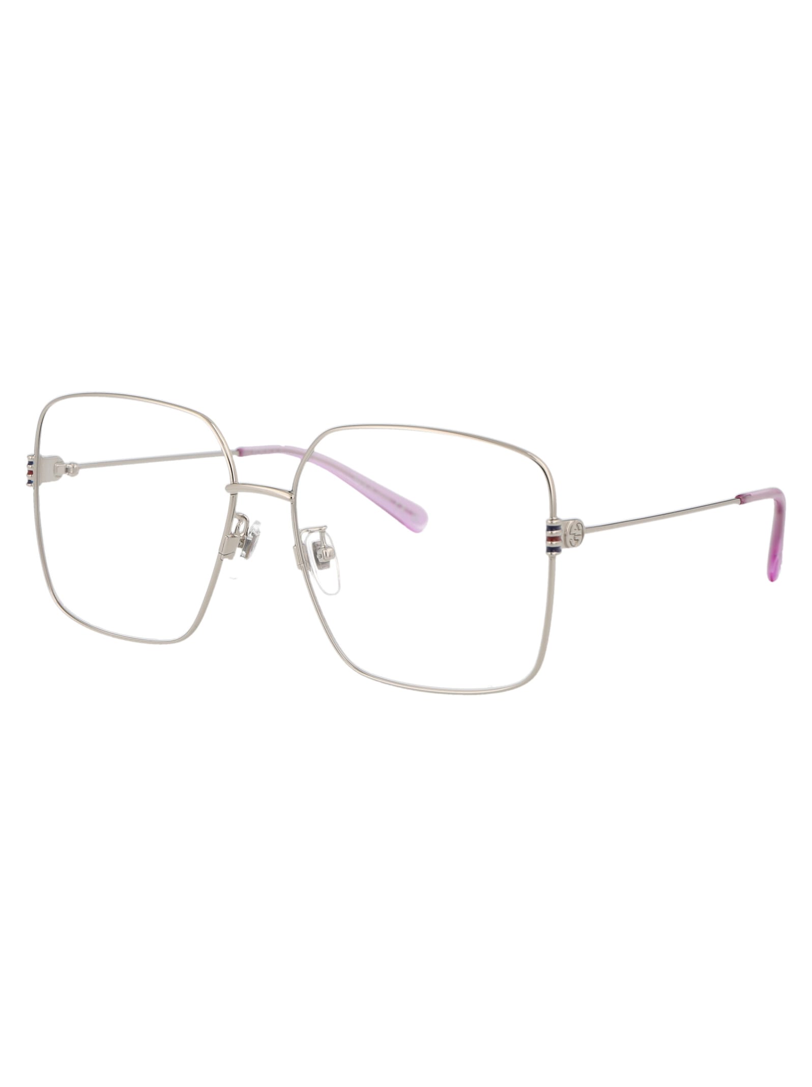 Shop Gucci Gg1284oa Glasses In 002 Silver Silver Transparent