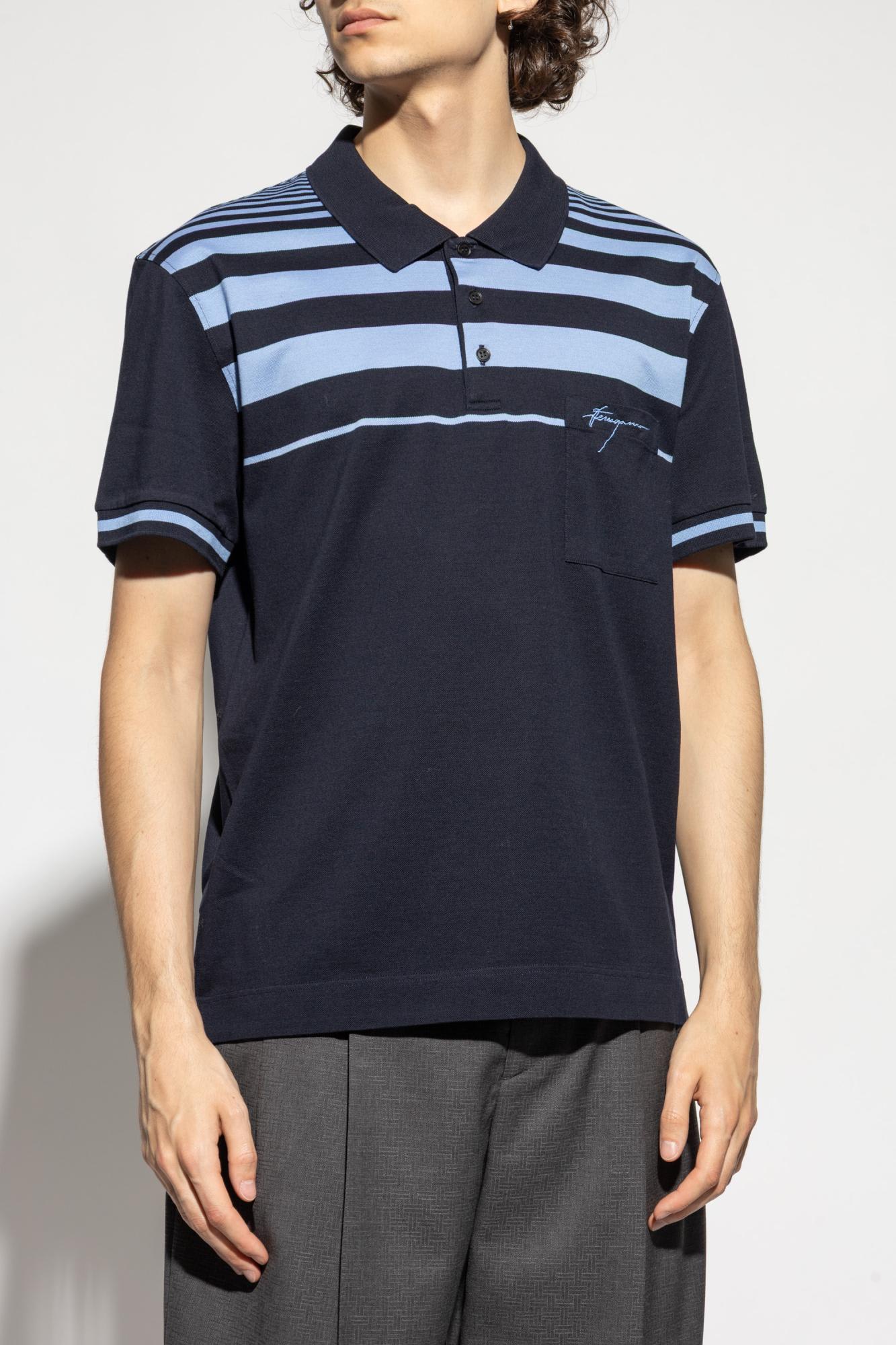 Ferragamo Cotton Sweaters In Blue