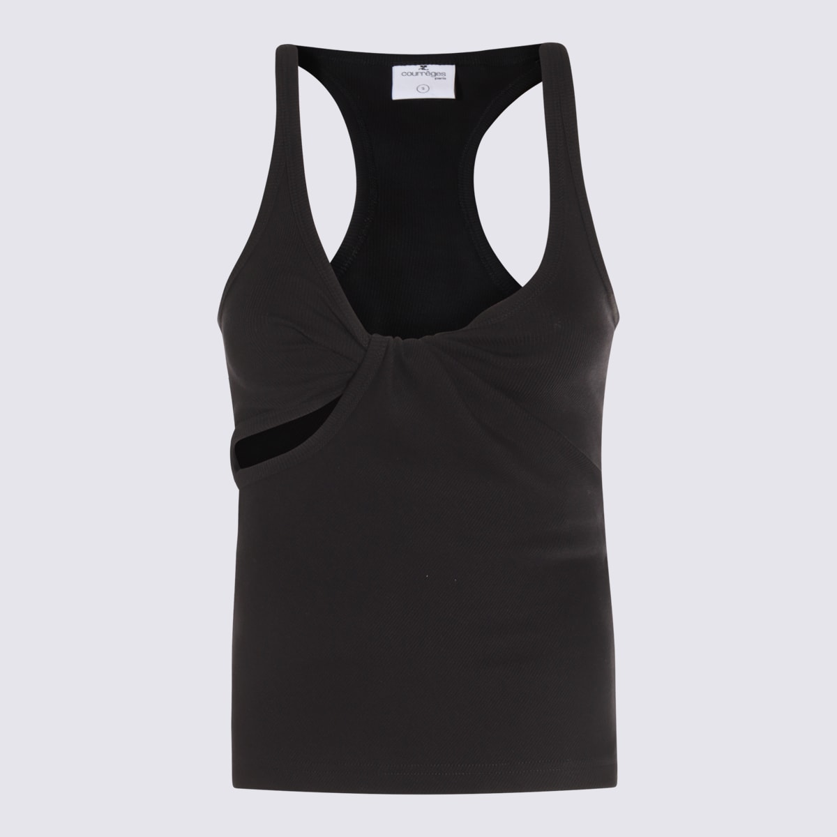 Courrèges Black Cotton Top