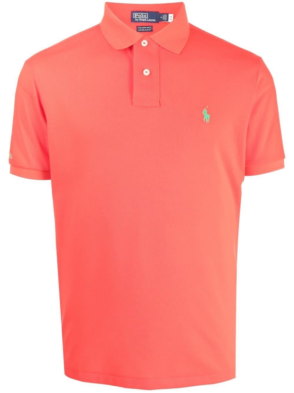 Ralph Lauren Man Slim-fit Earth Polo In Coral