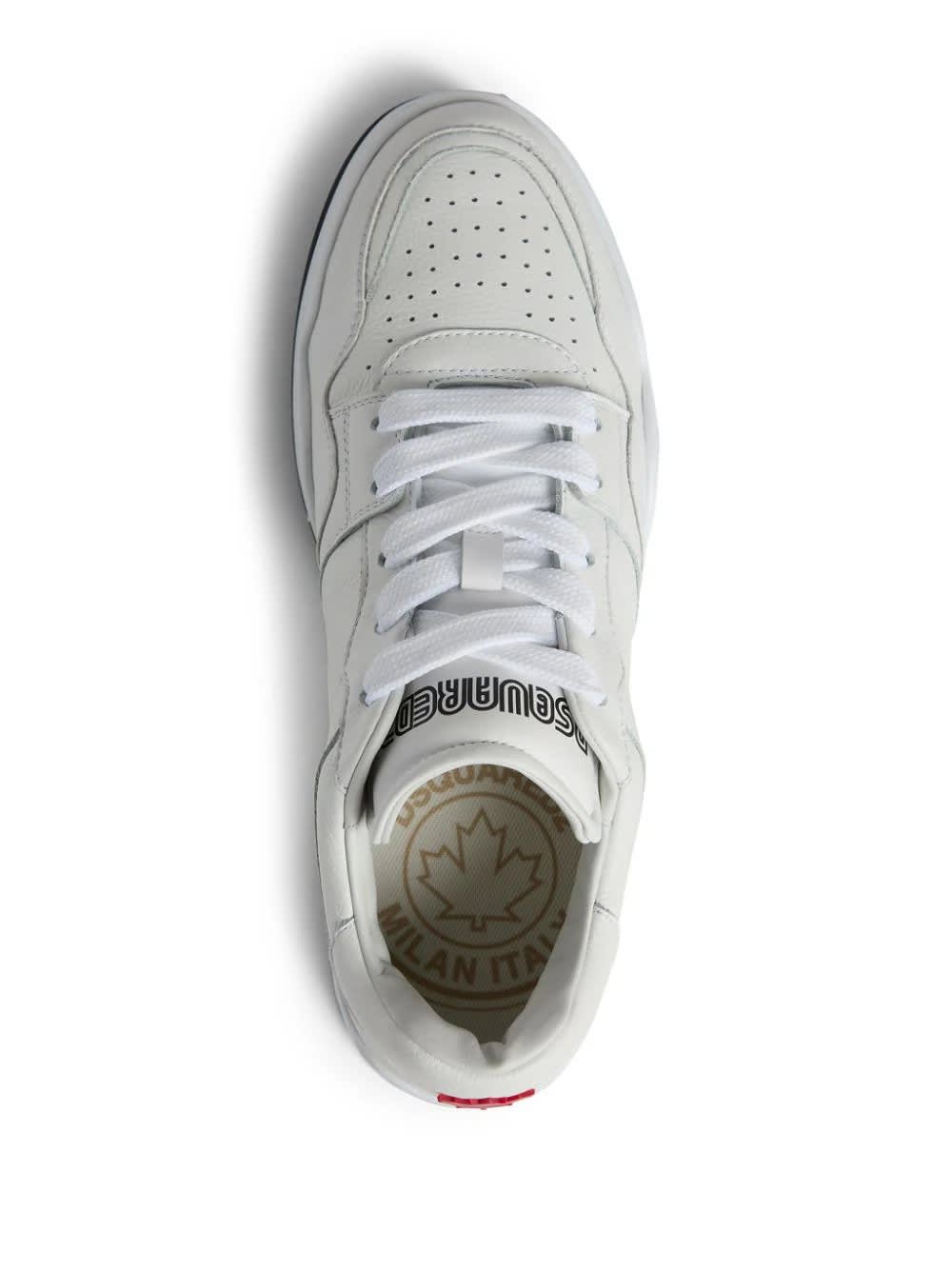 Shop Dsquared2 White Spiker Sneakers
