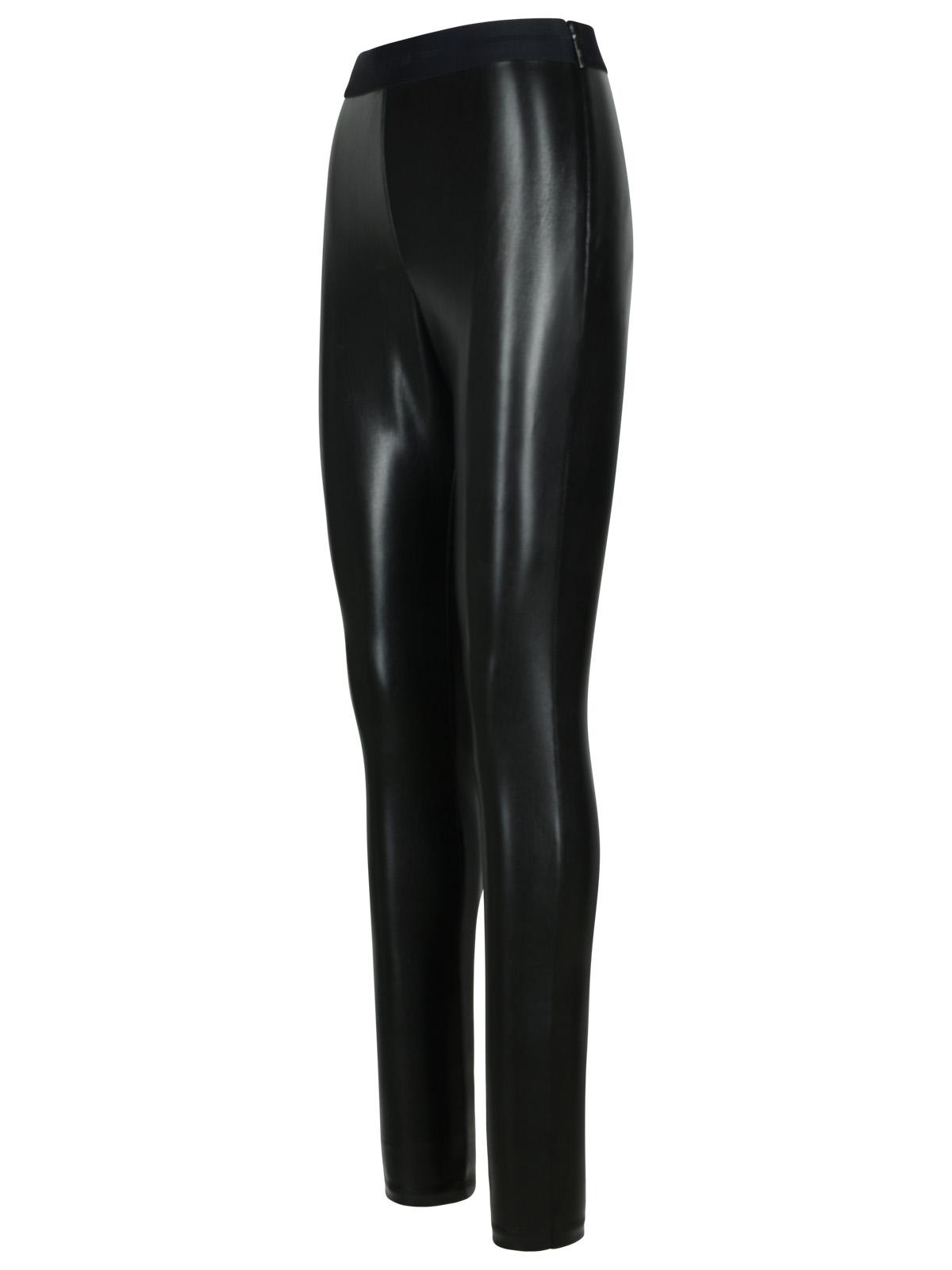 Shop Msgm Black Polyester Leggings